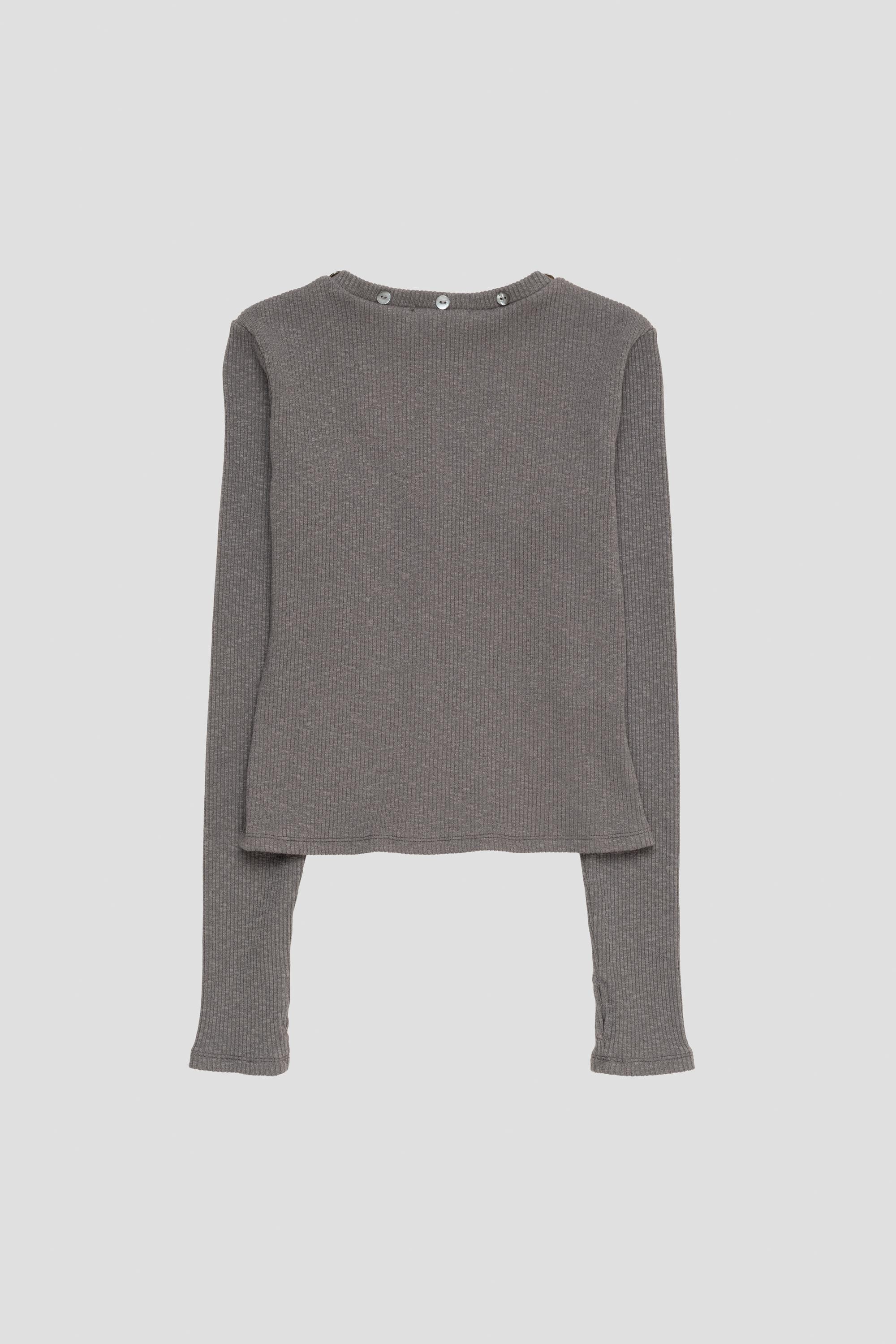 Button Cardigan Dark Grey