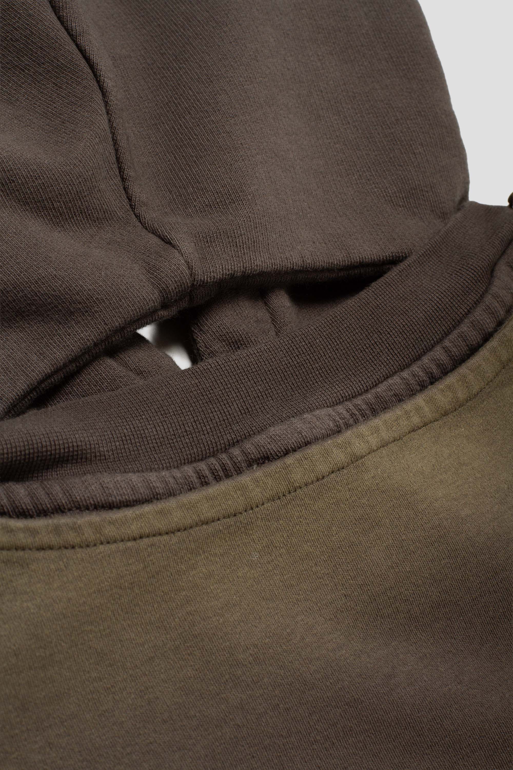 Washed Layered Hoodie Faded Black