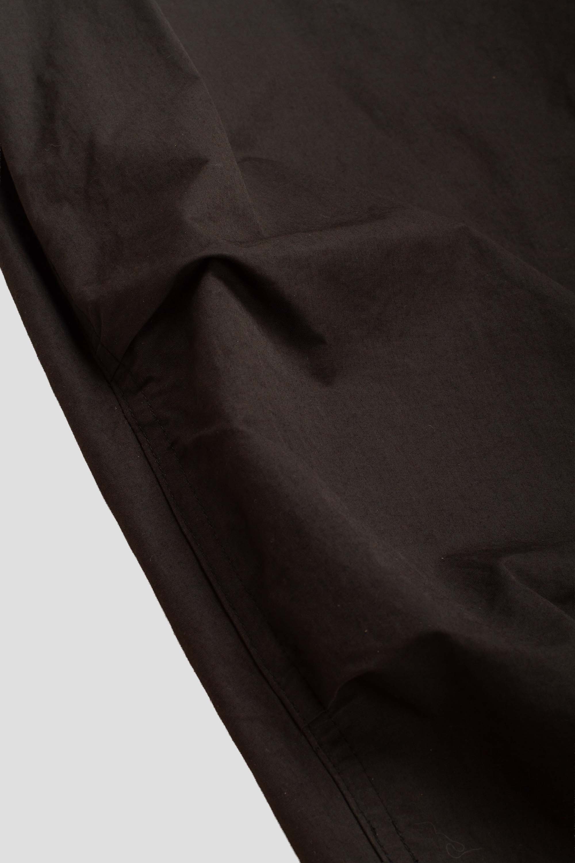 Drawstring Wide Fatigue Pants Black
