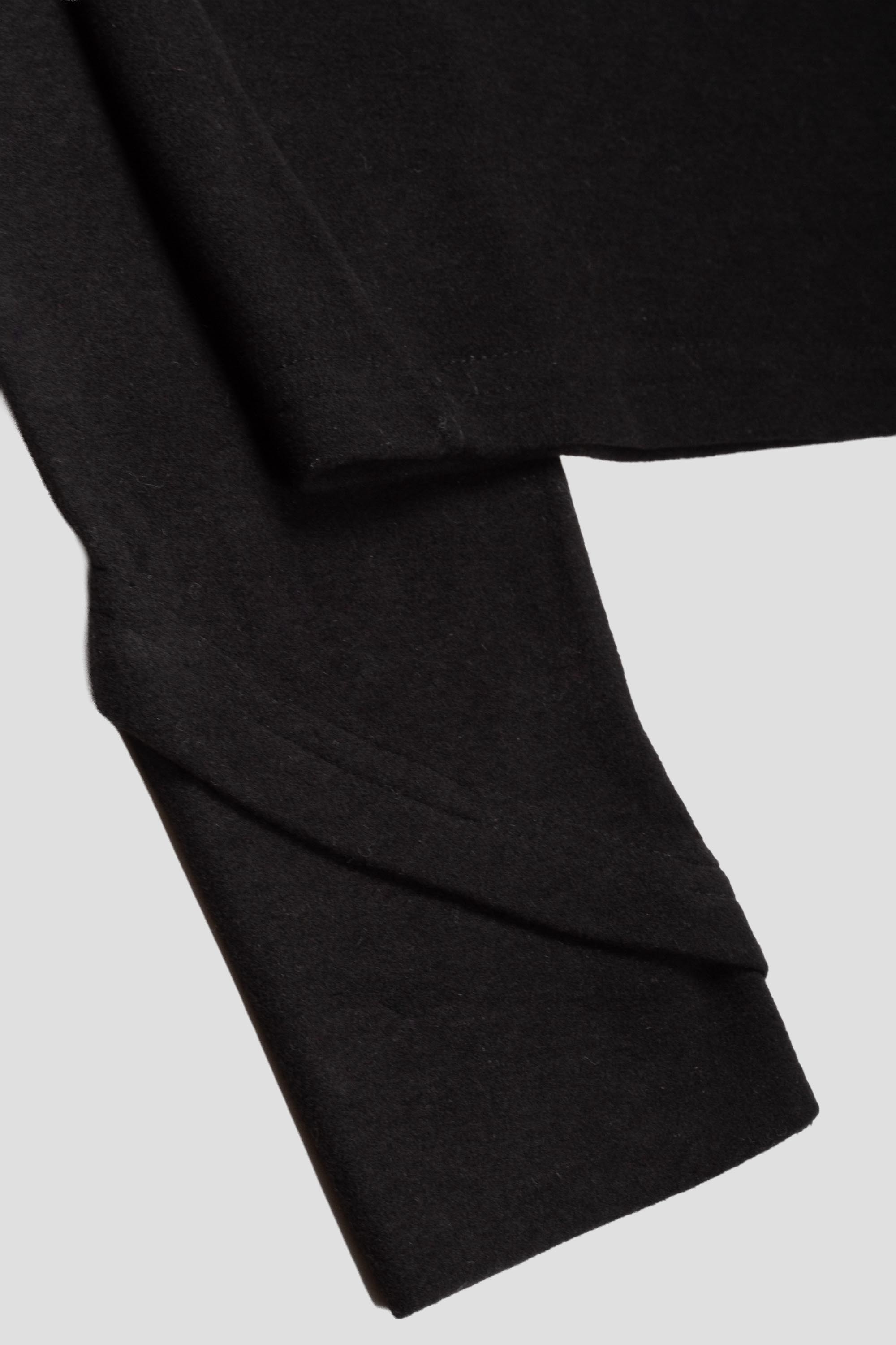 Slit Collar Hoodie Black