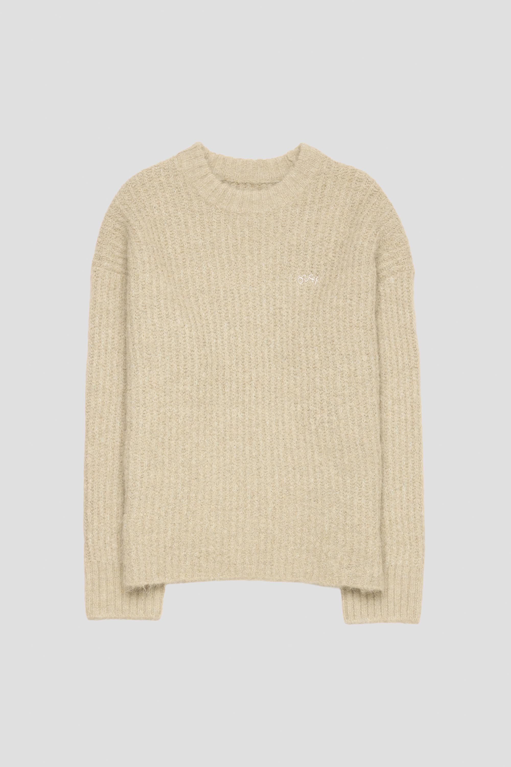 Hairy Knitted Crewneck Hemp