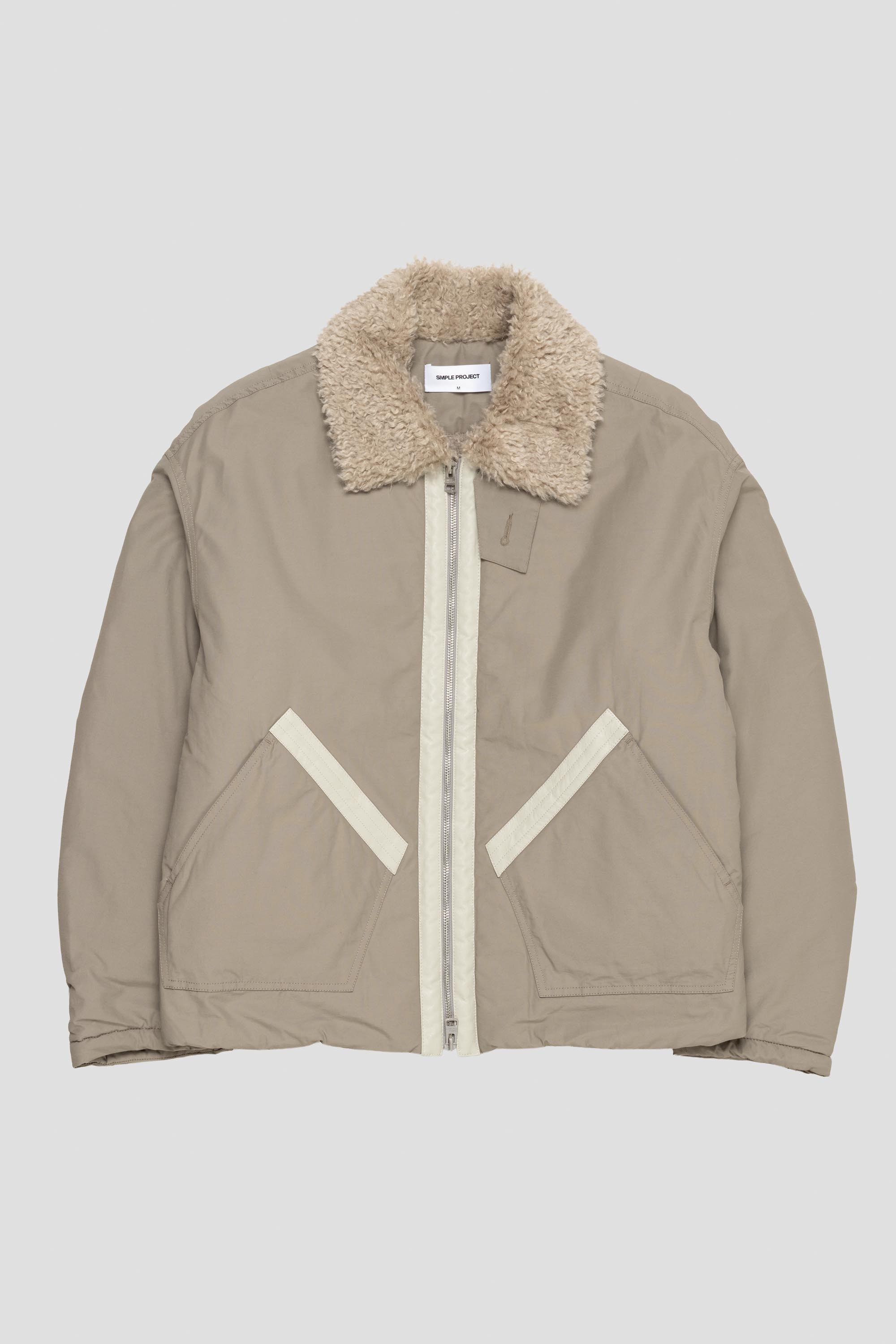 Patchwork Aviator Jacket Olive