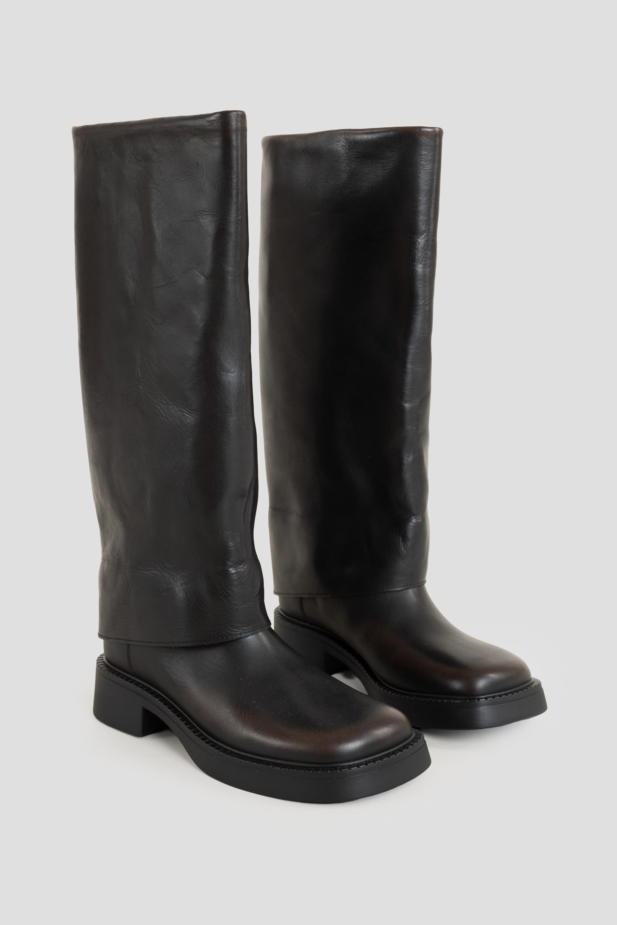 Leala Tall Boots Brushed Brown
