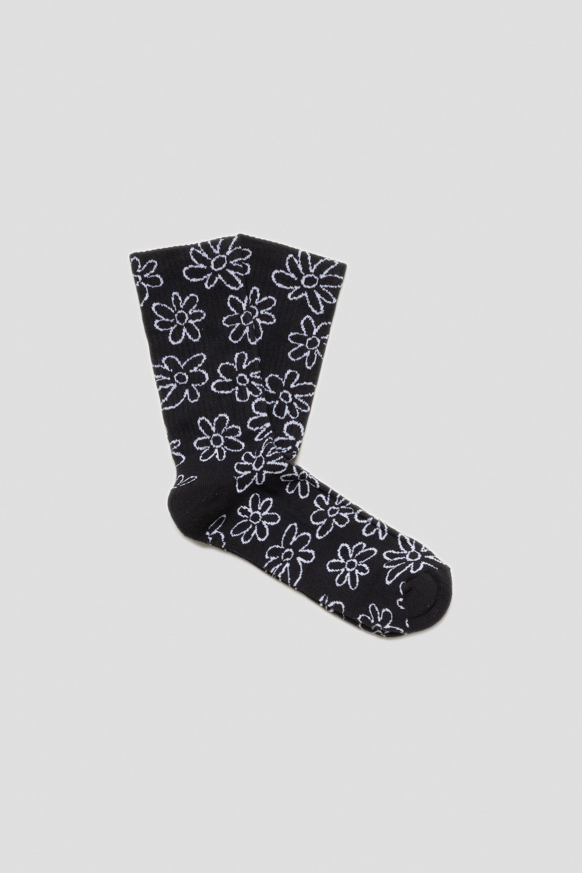 Flowers Allover Socks Black