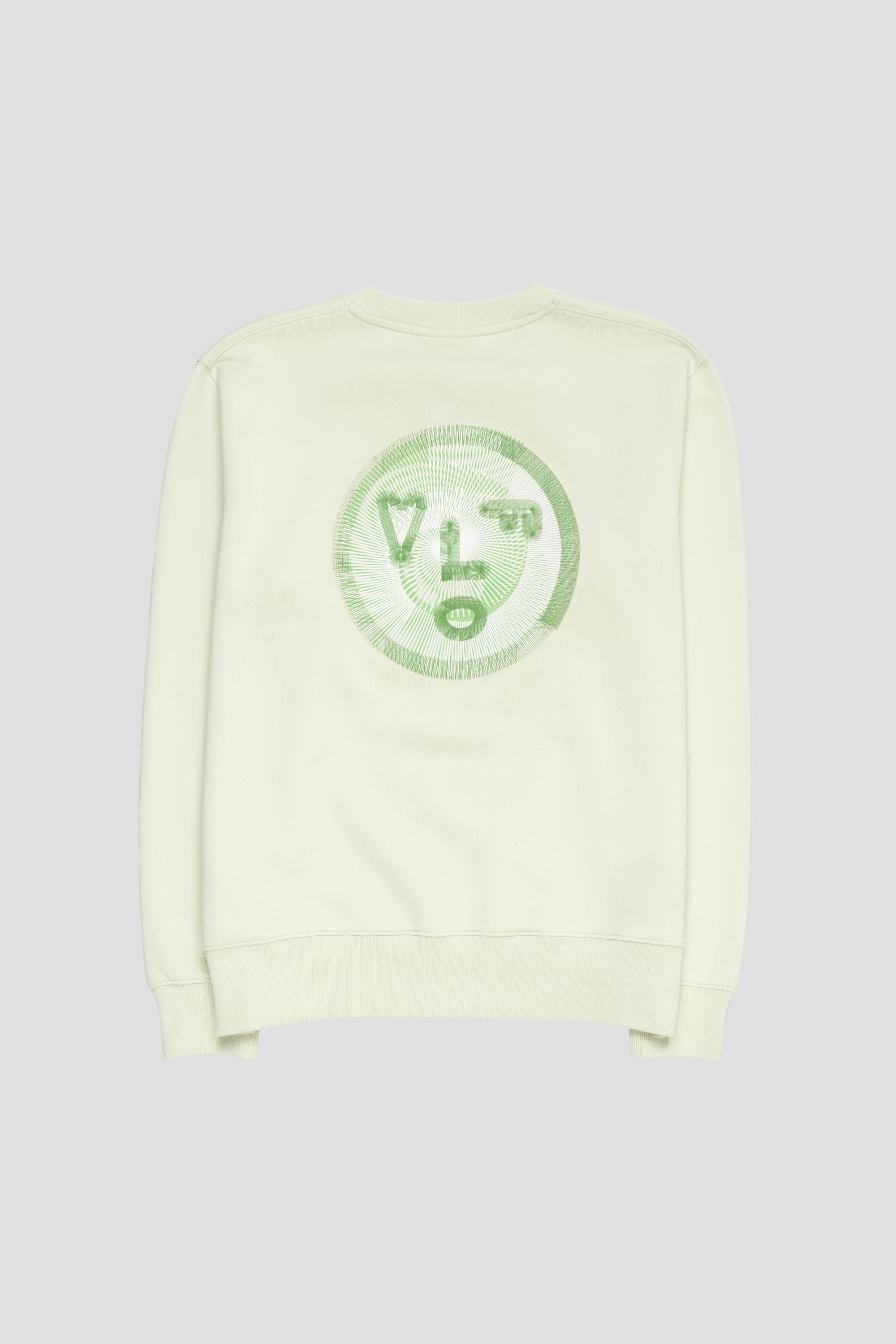 Spiral Face Crewneck Pale Green