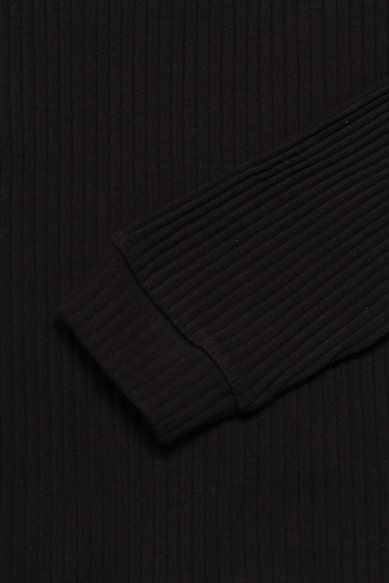 Basic Sweat Fleece Rib Black