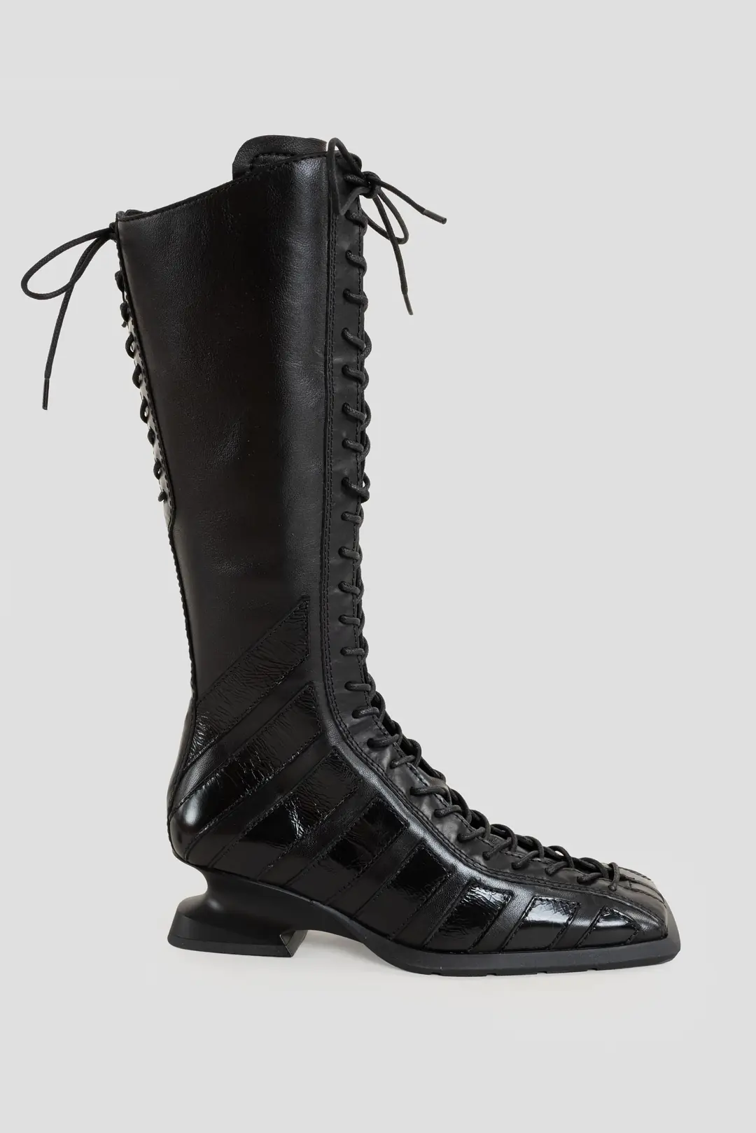 MiistaNelly Wedge Tall Boots Black