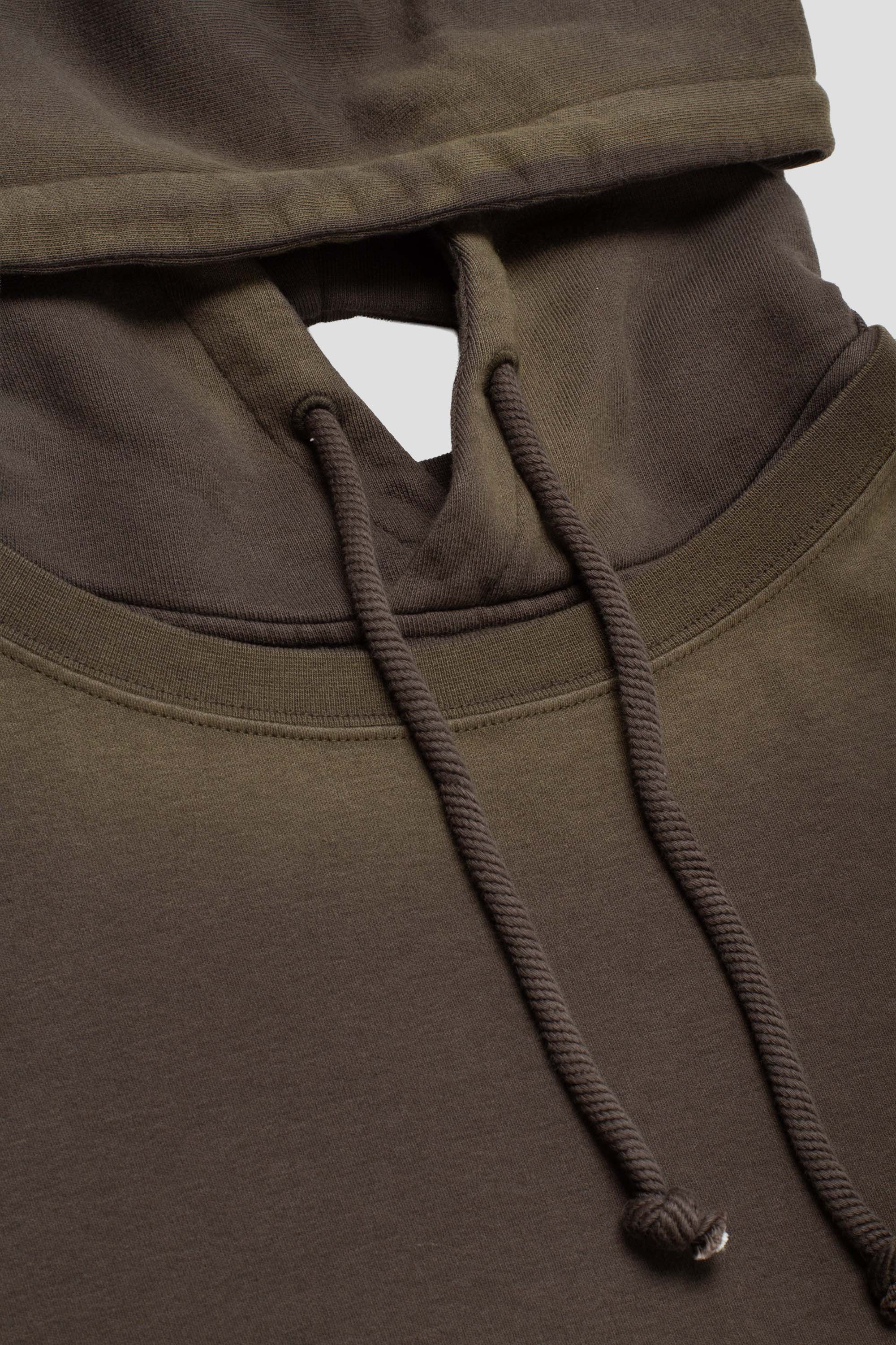 Washed Layered Hoodie Faded Black
