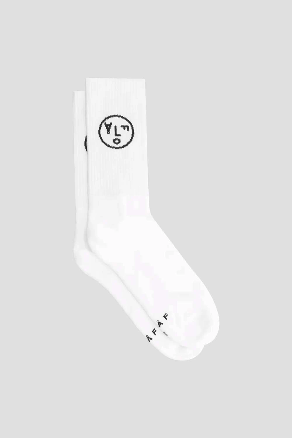 Face Socks White/Black