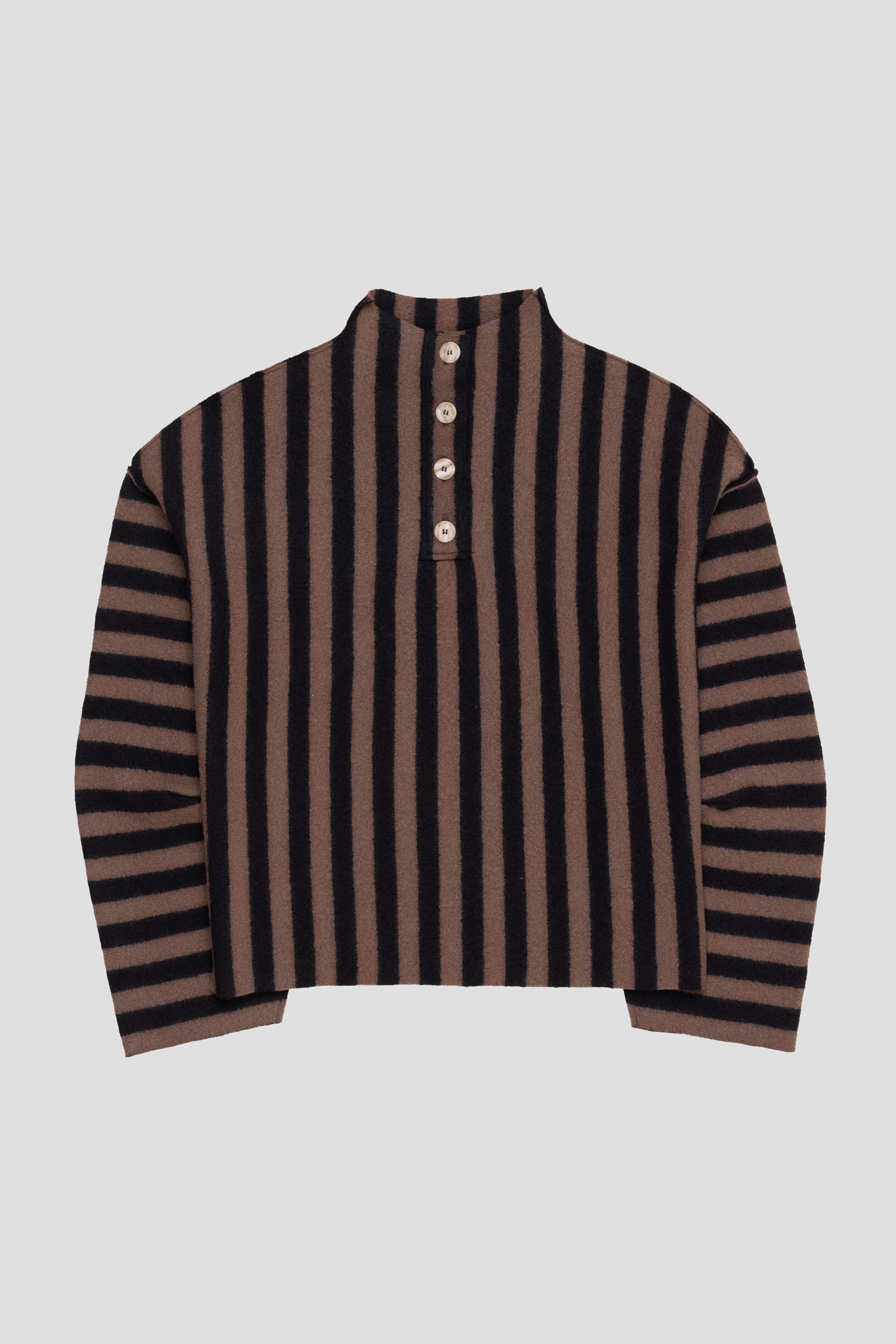Shikai Polo Sweater Black/Espresso