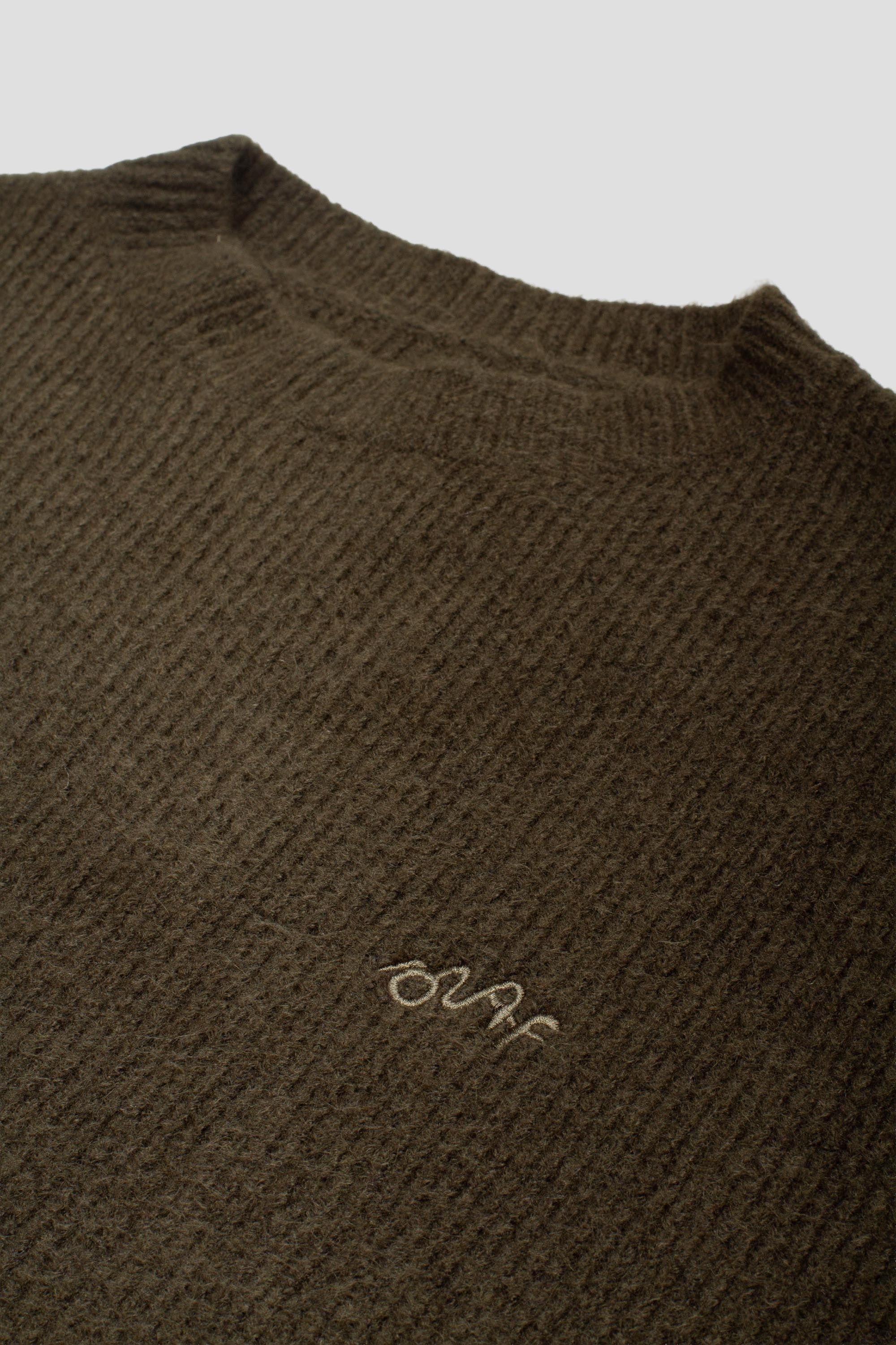 Signature Knitted Crewneck Olive Night