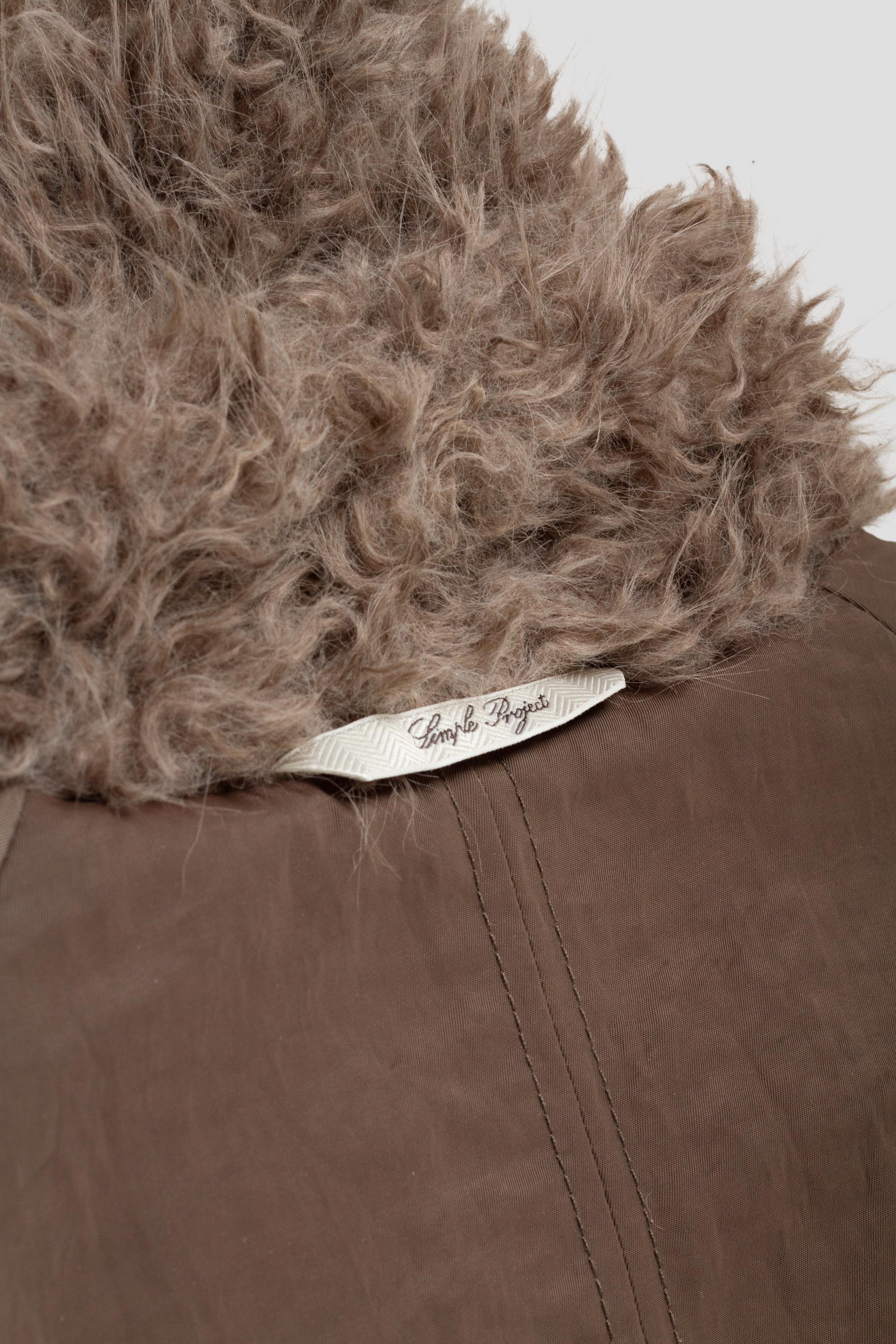 Mohair Collar Bomber Chestnut