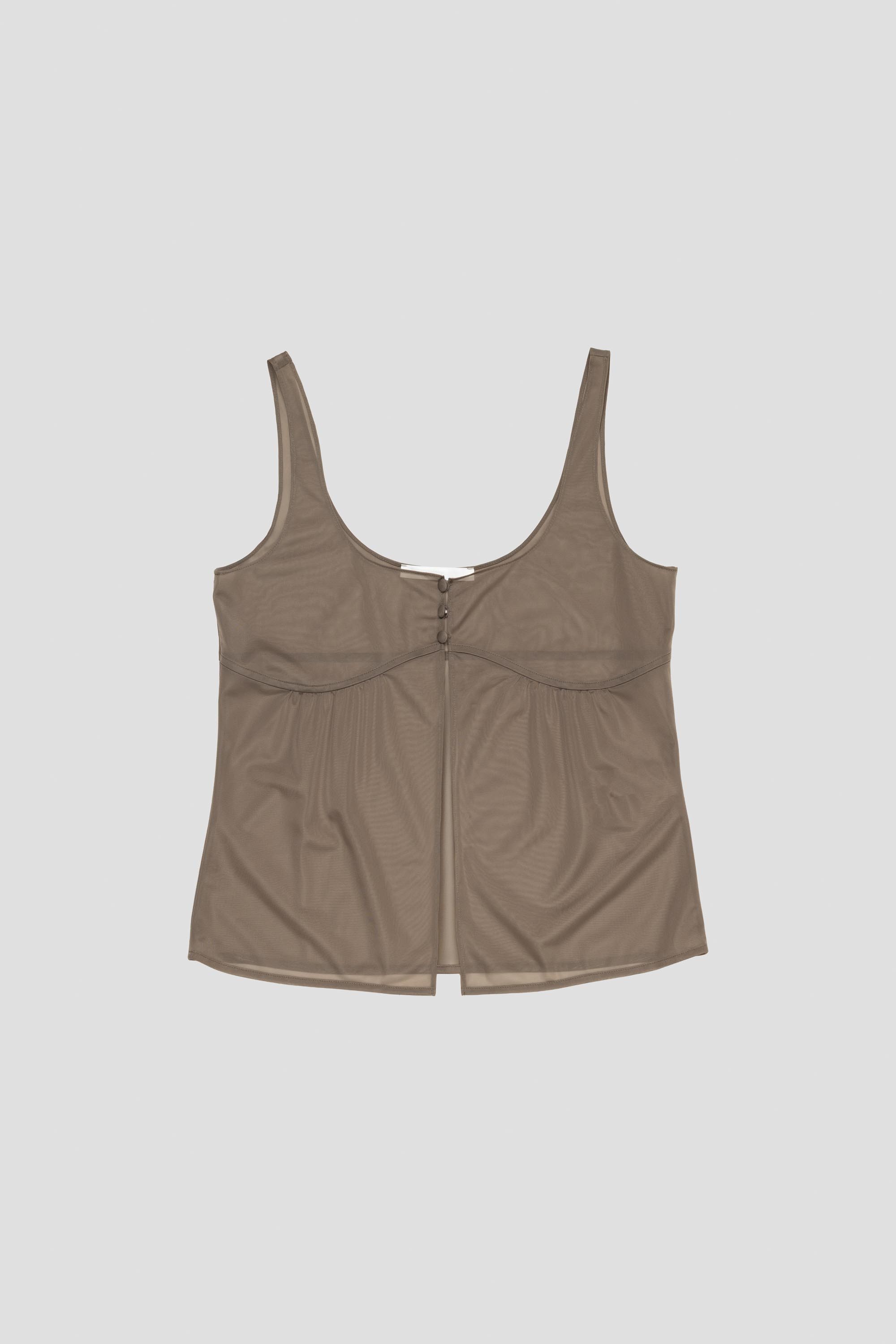 Sheer Bra Top Brown