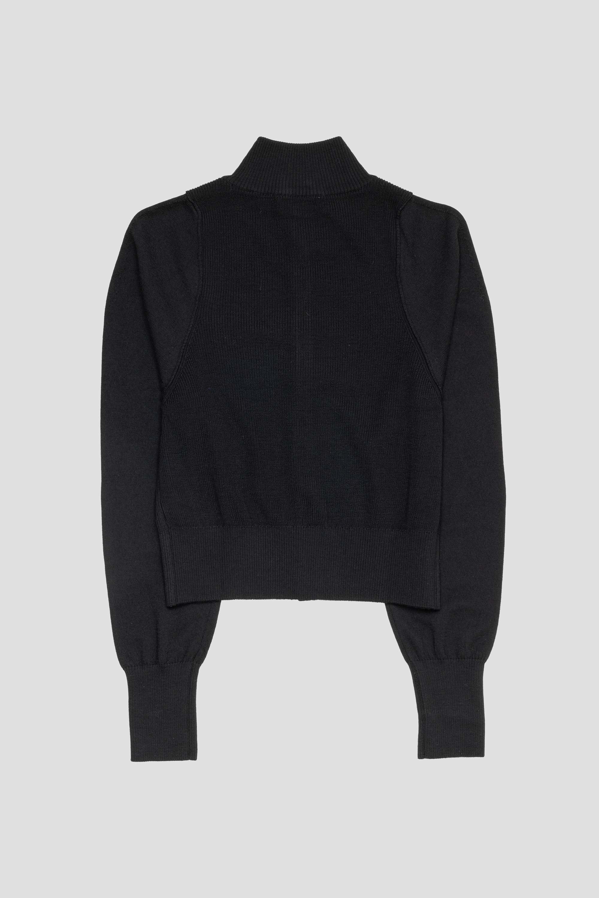Blocking Button Up Cardigan Black