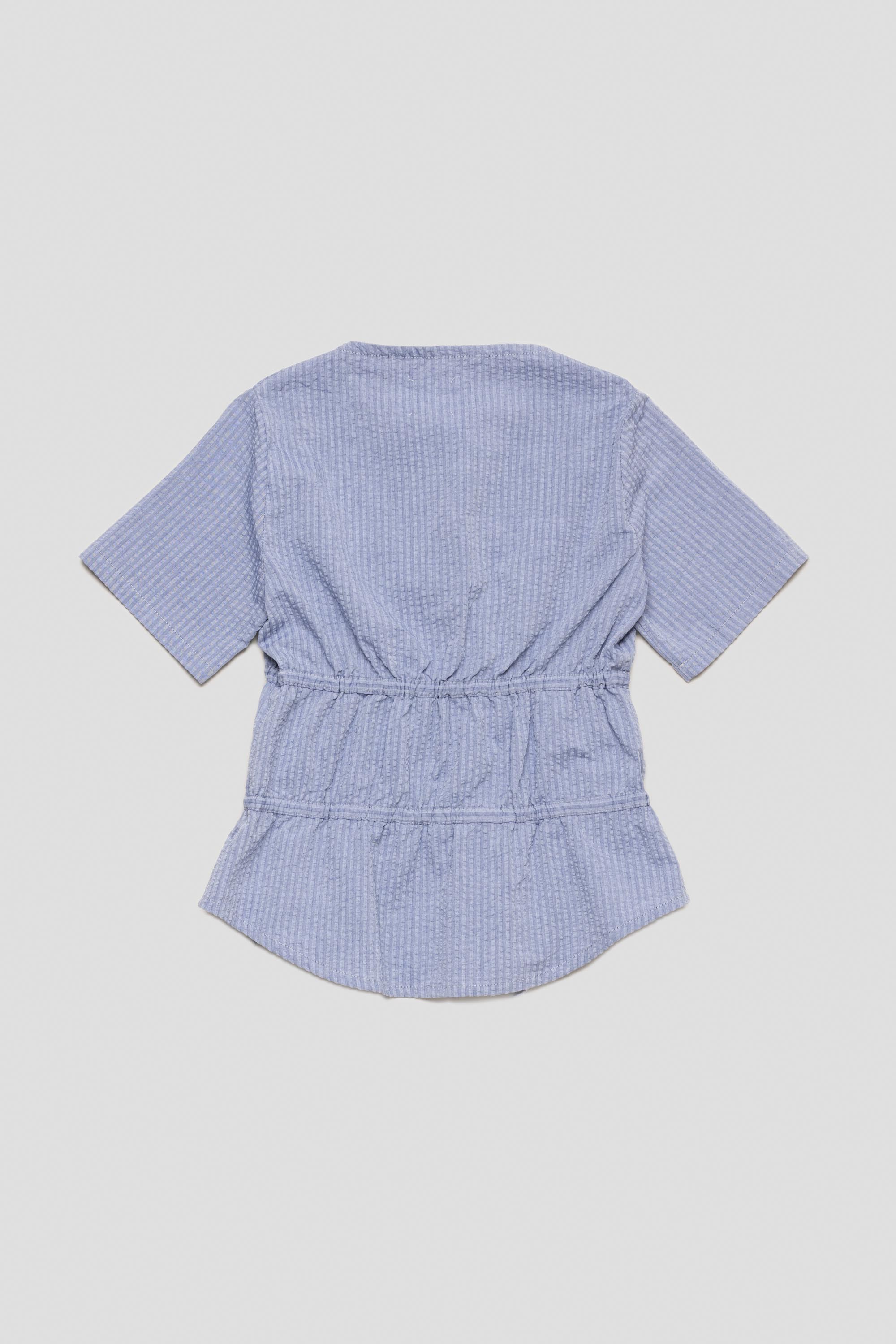 Ruched Shirt Blue/Silver