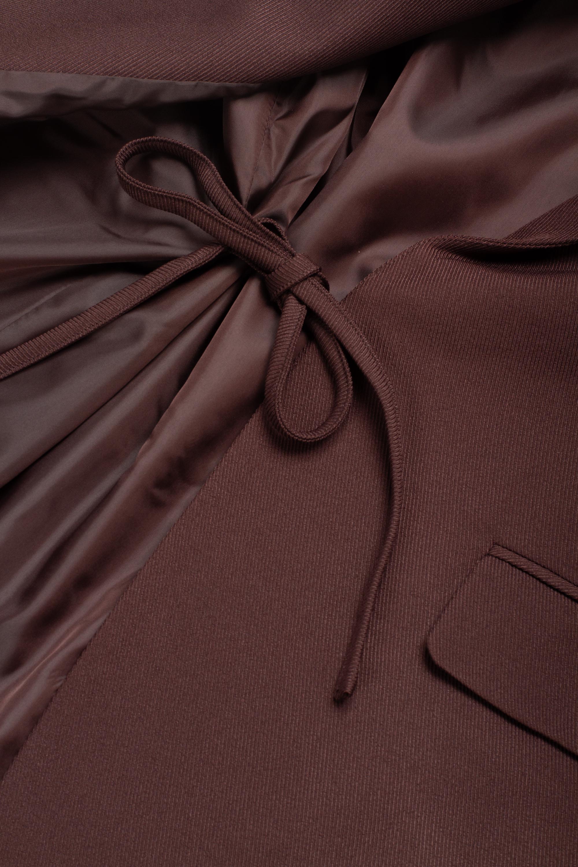 Women's Tie Detail Tailored Blazer Hot Fudge