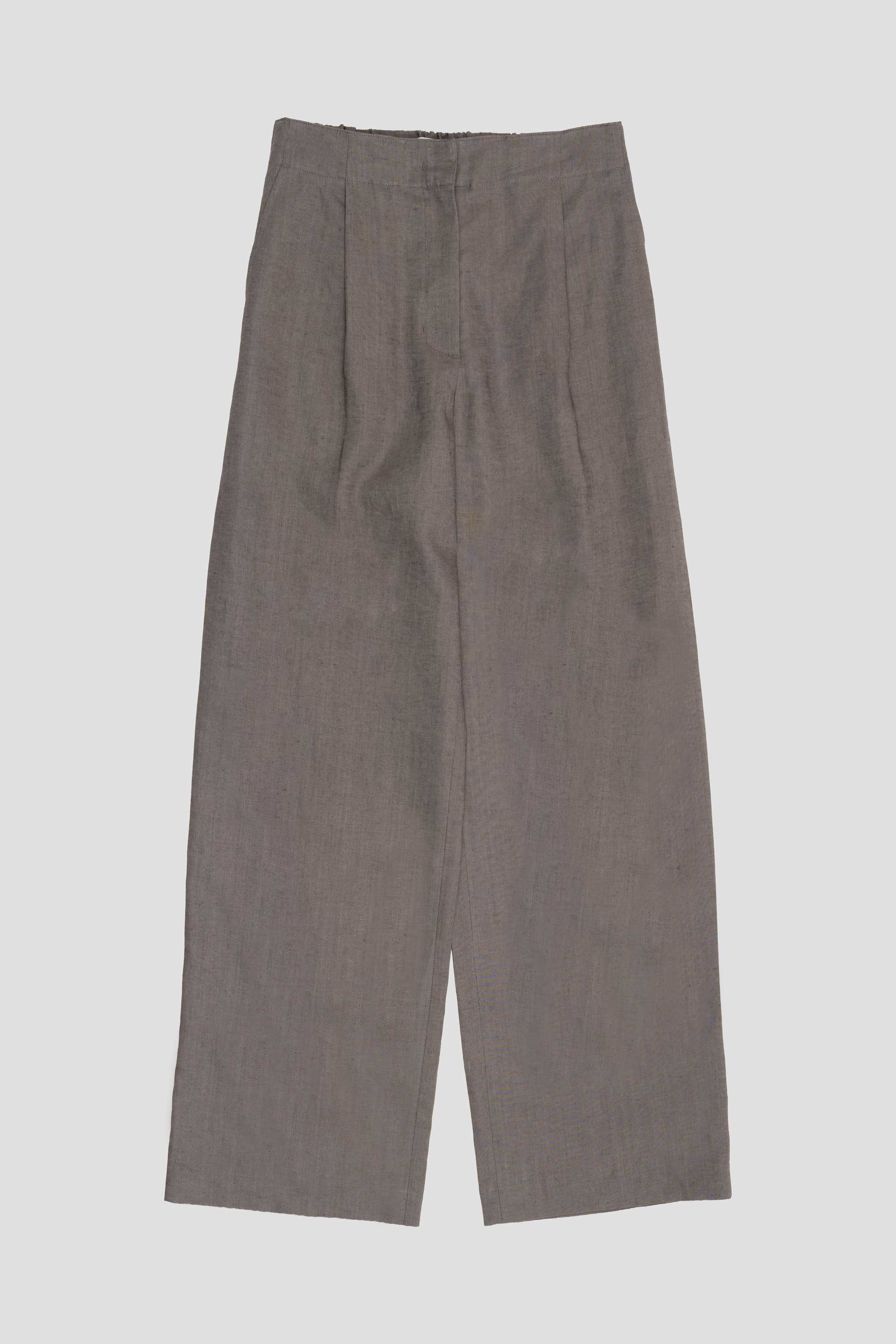 Linen Tuck Pants Khaki