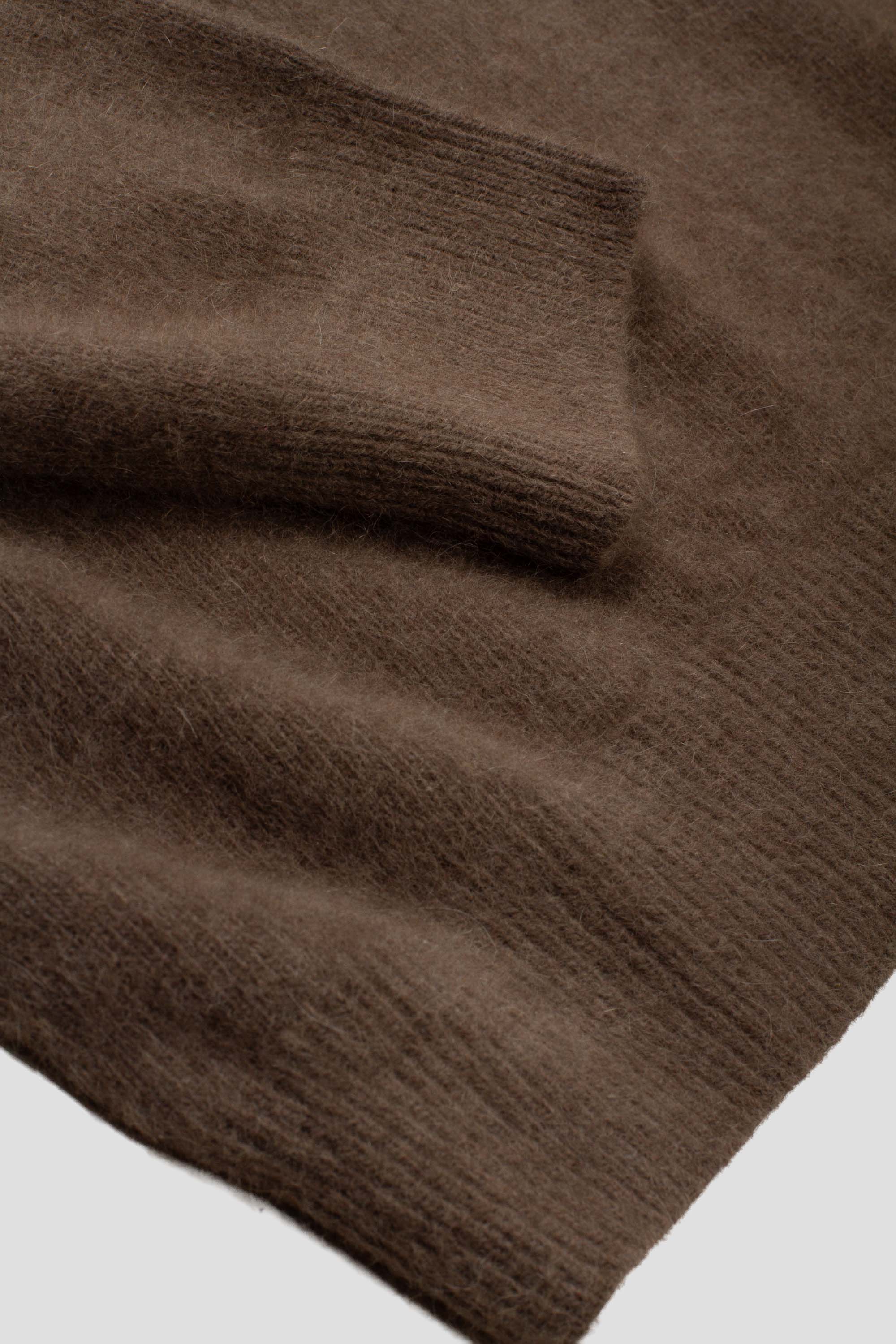 Racoon Hoodie Knit Brown