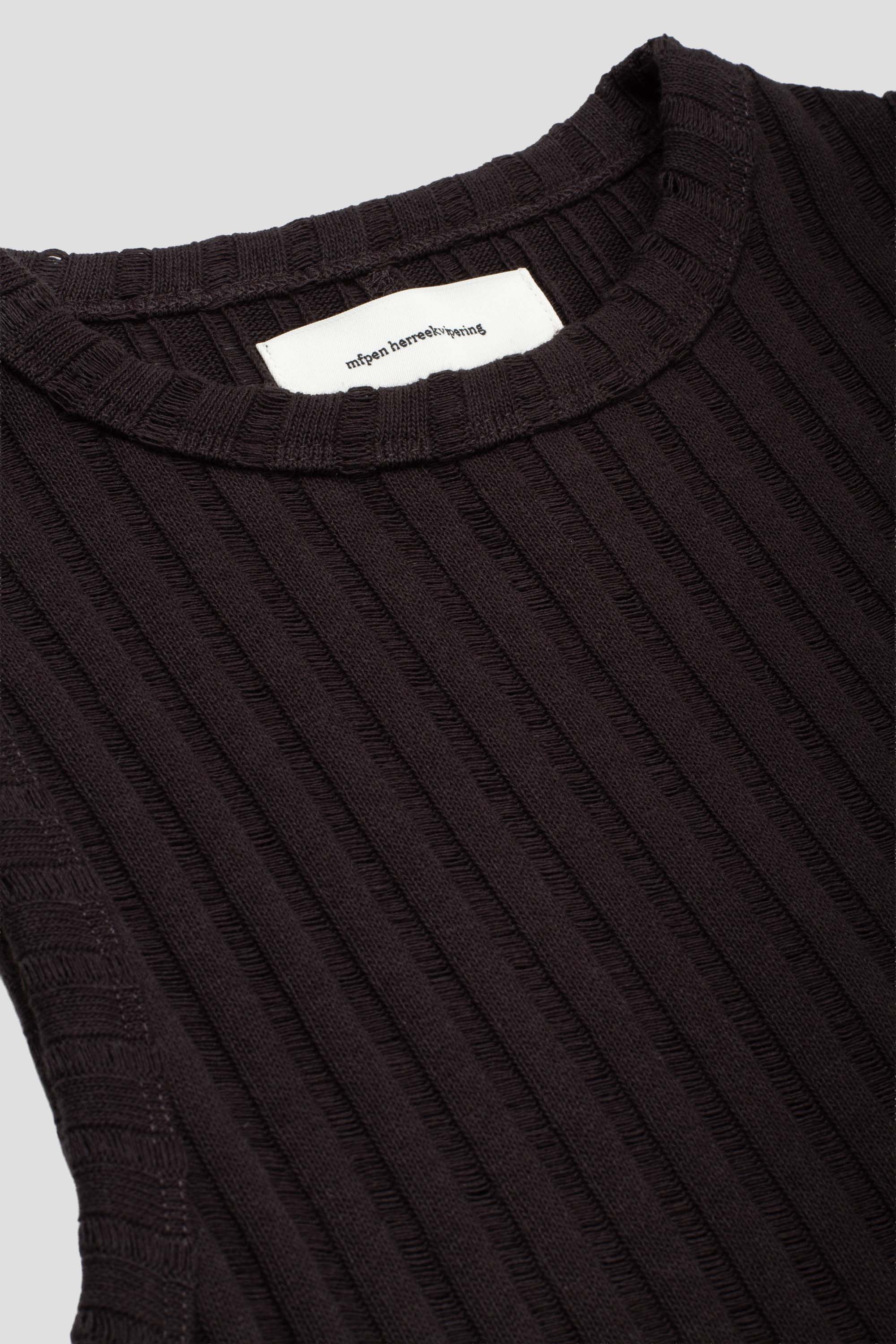Women's Vacant Top Dark Brown Ajour Stripe