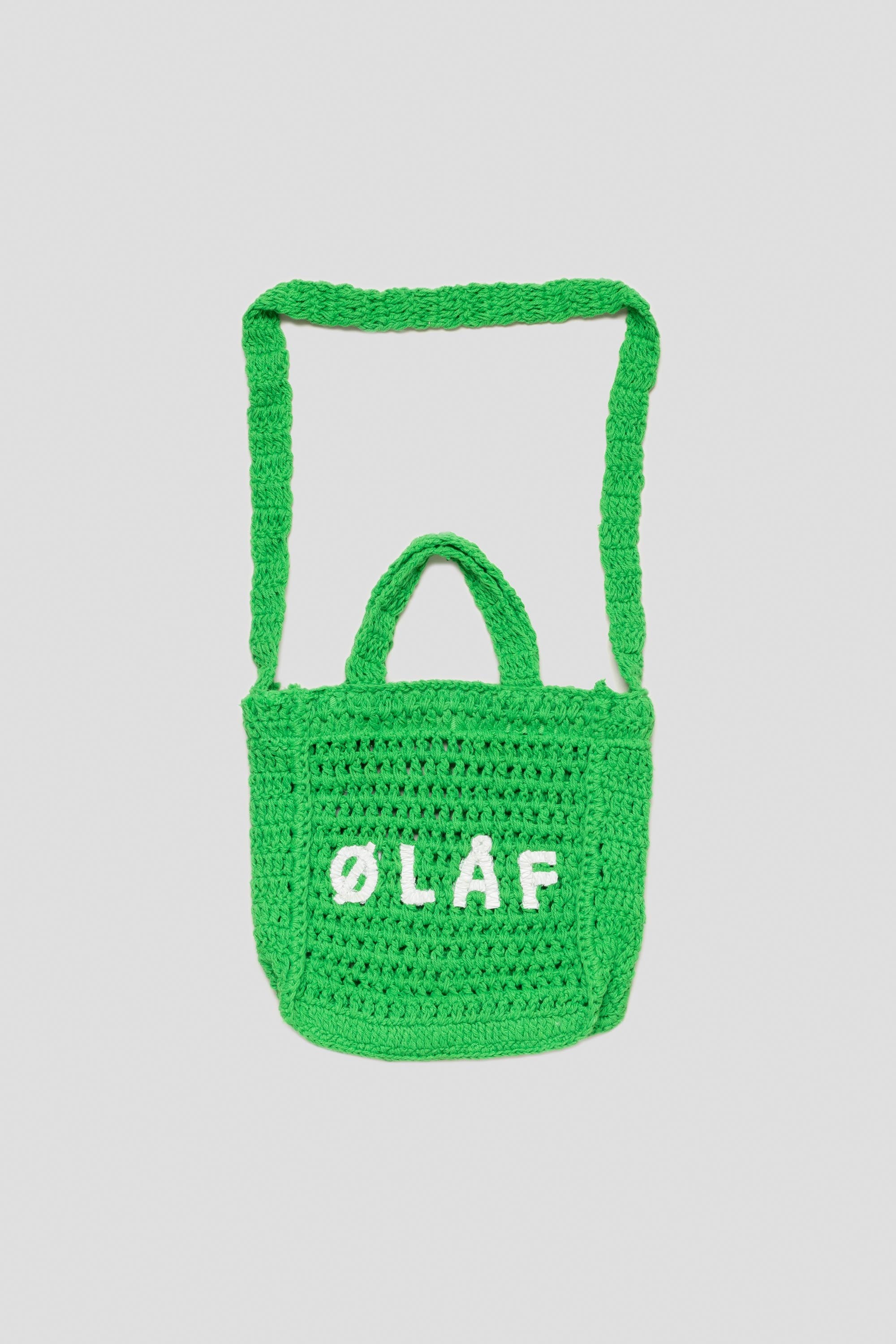 Crochet Tote Bag Apple Green