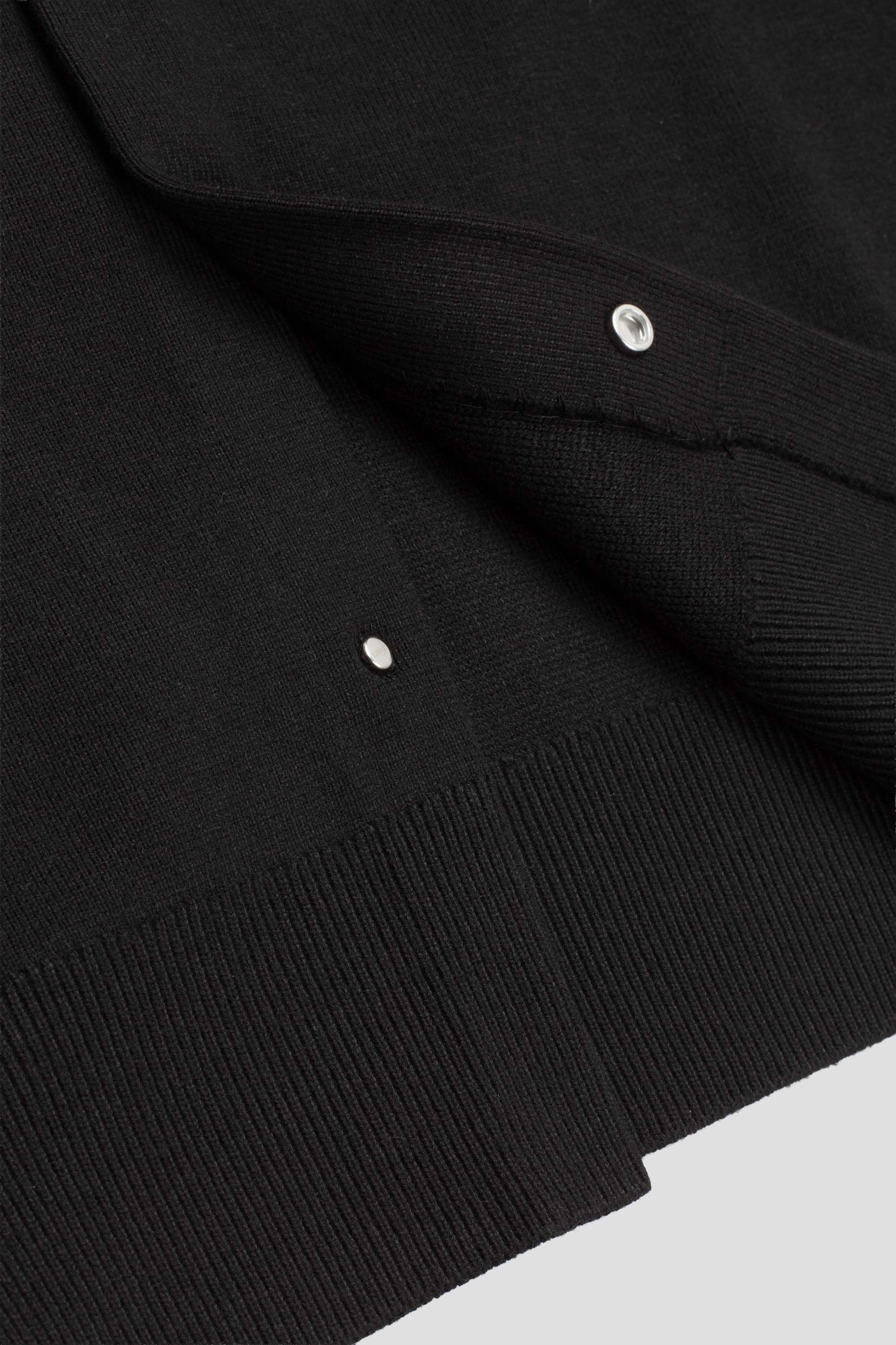 Rounded Sleeve Cardigan Black