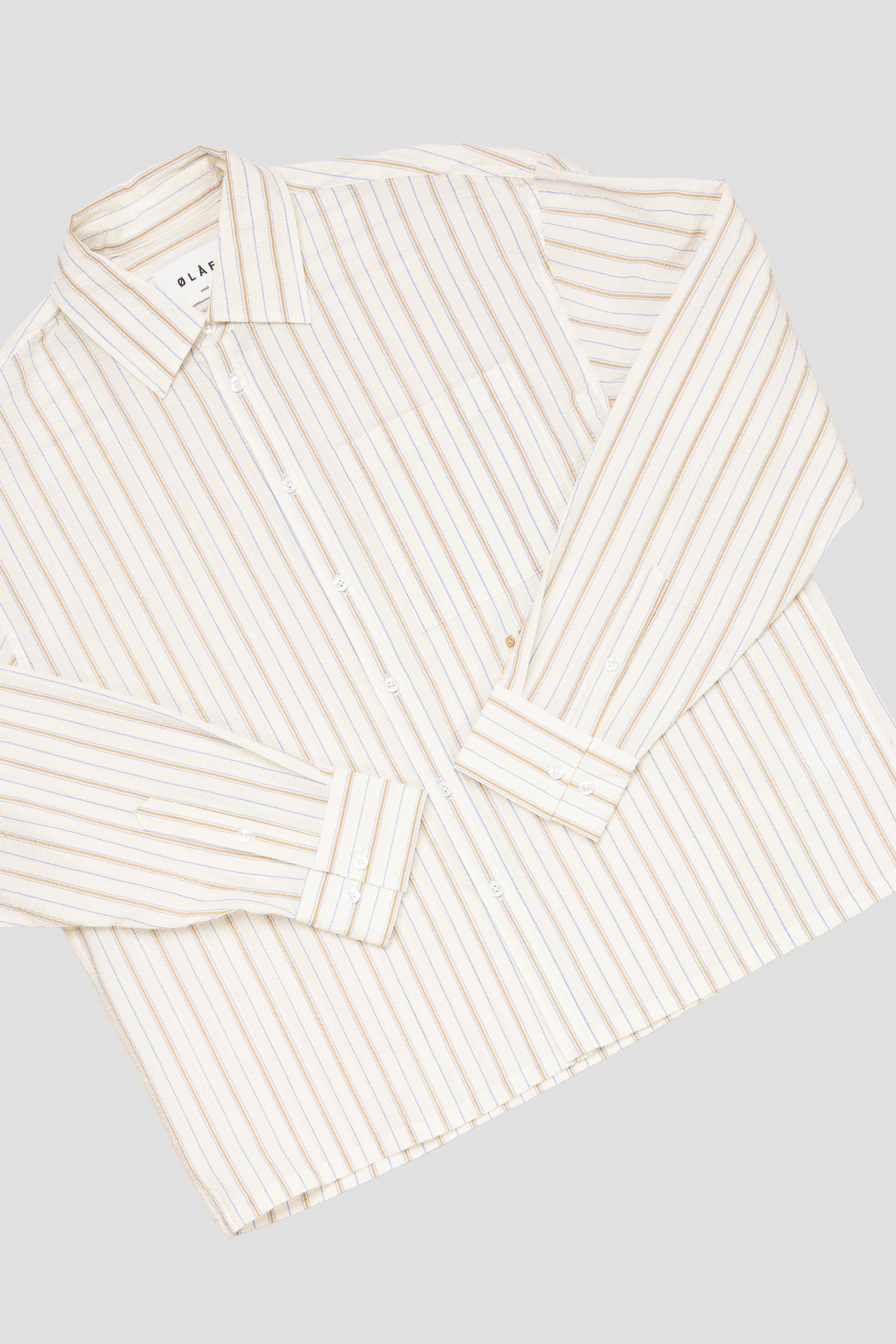 Striped Boxy Shirt Off White