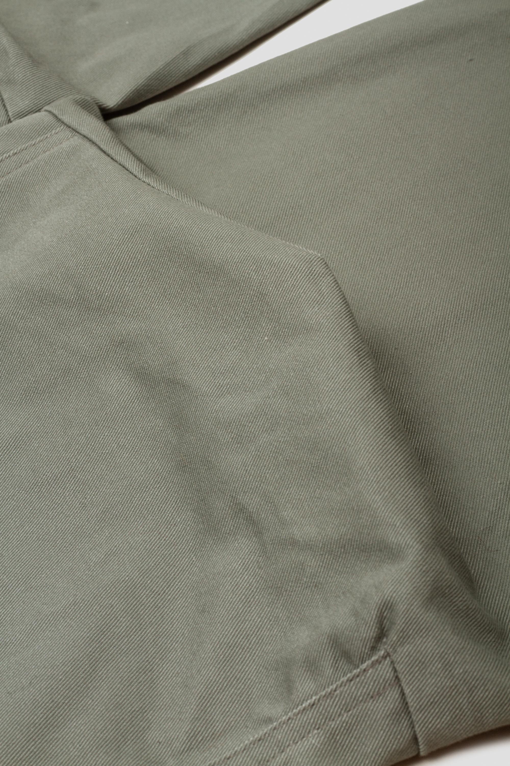 Darted Wide Cotton Trousers Olive
