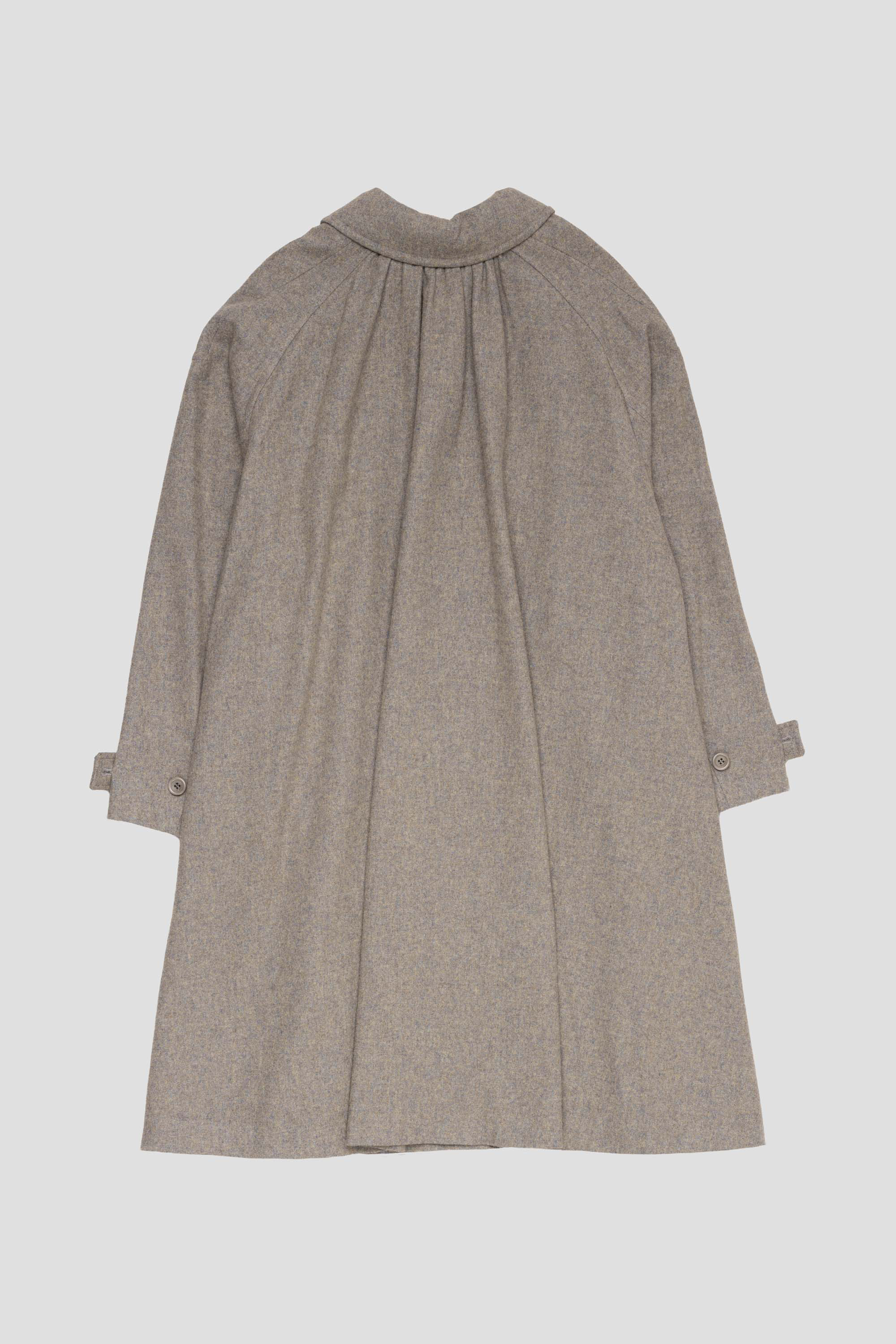 Shirring Coat Grey Blue
