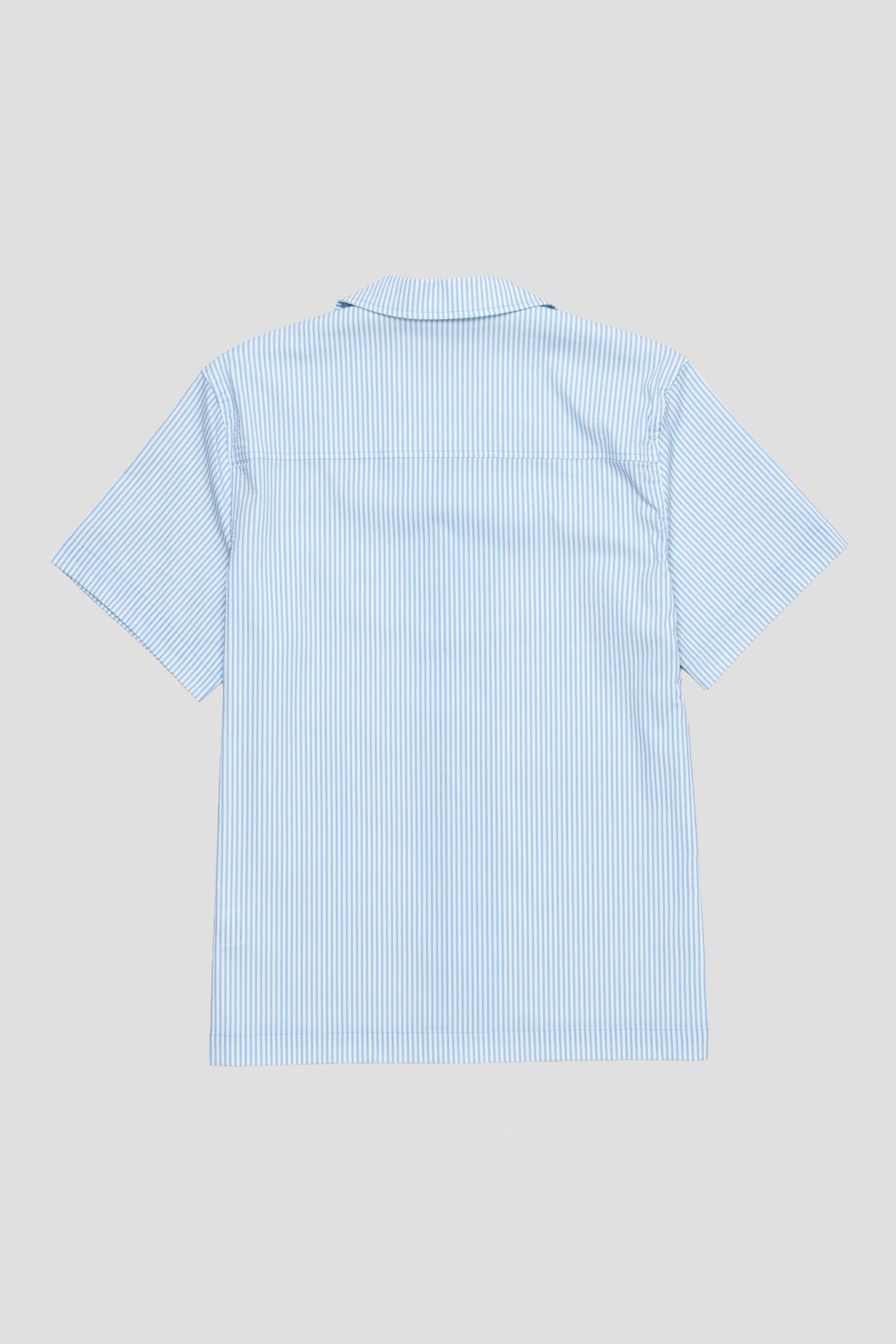 Stripe Sun AOP Camp Shirt Surf Blue
