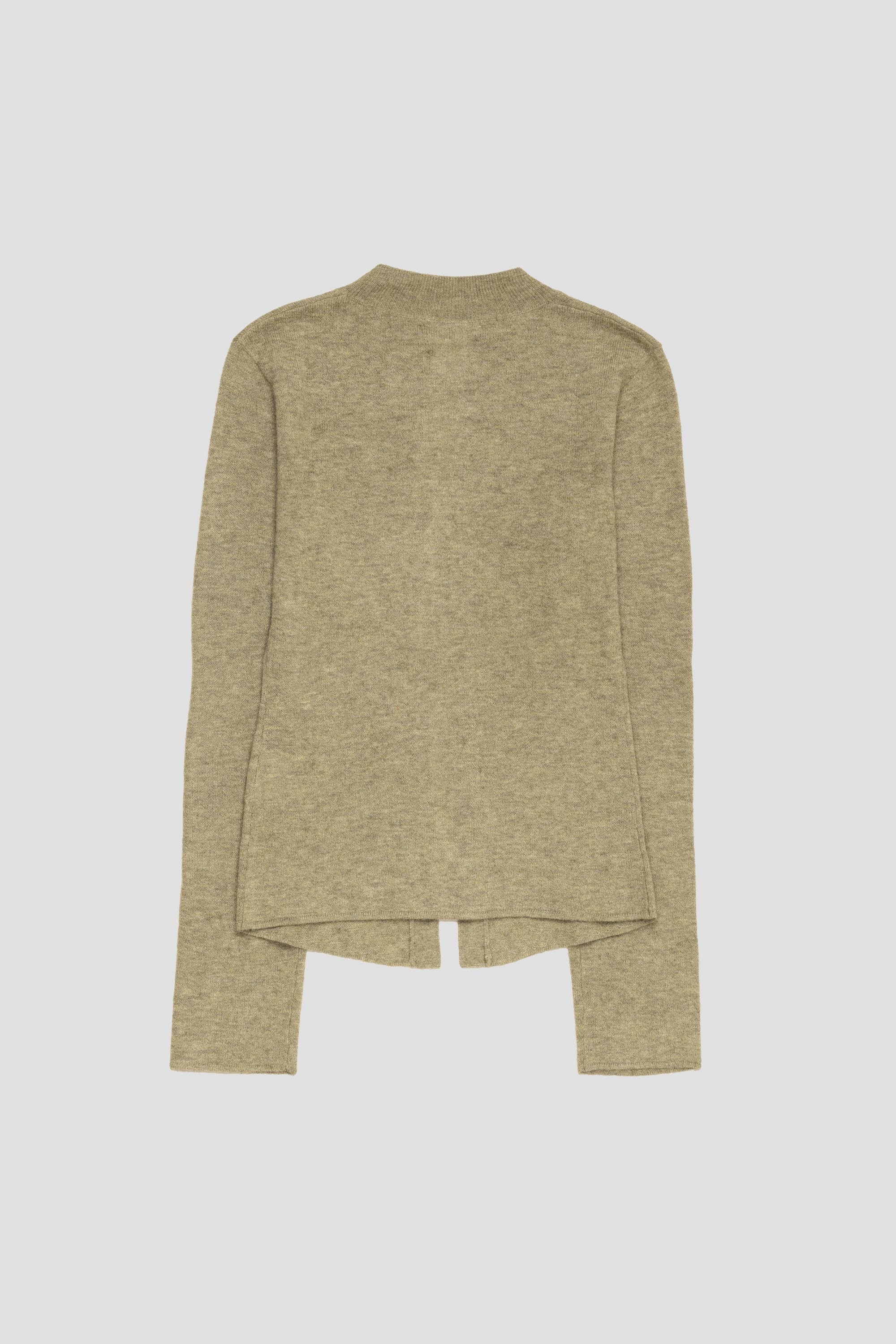 Laced Sweater Pistachio Melange Yak