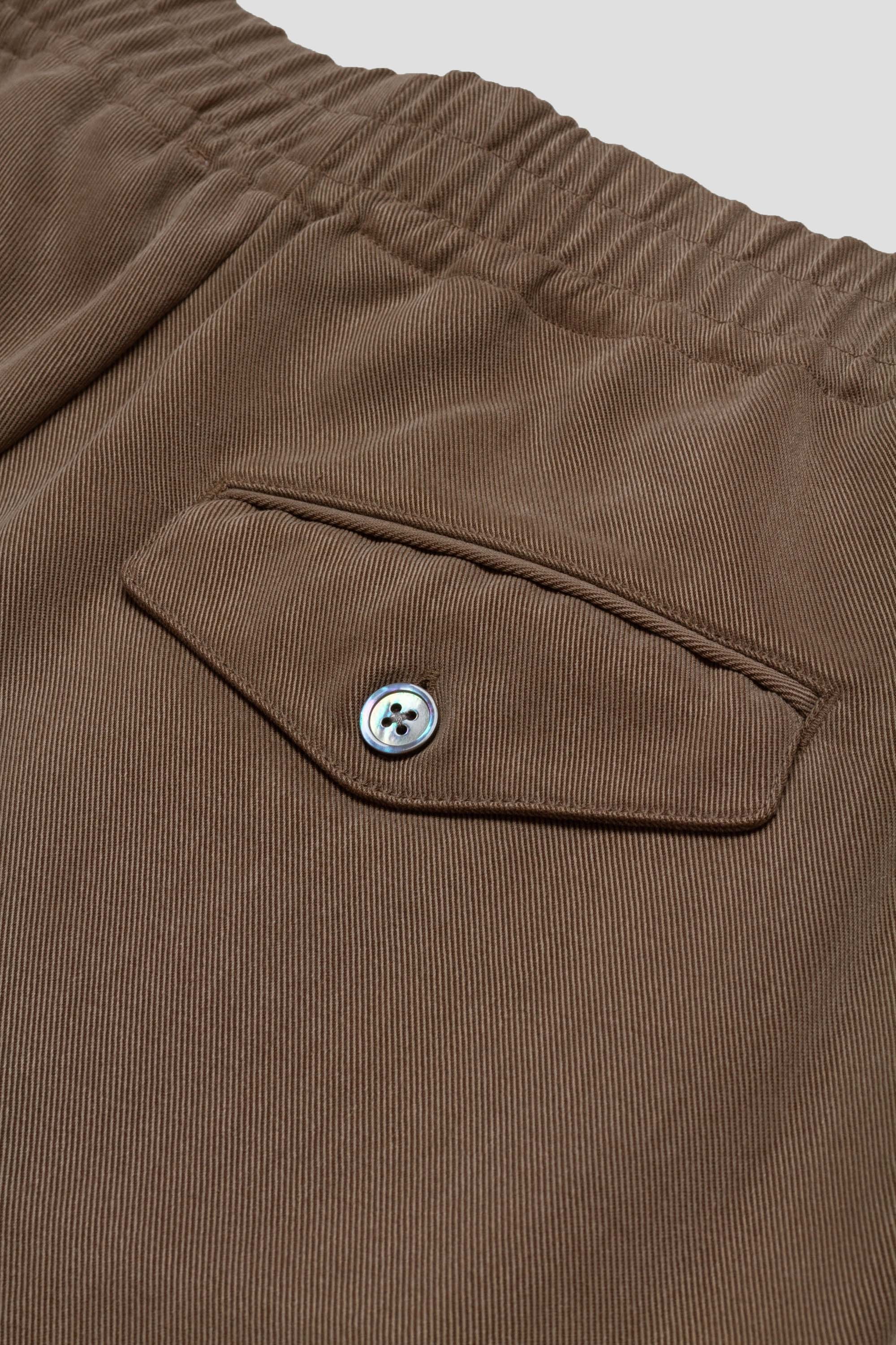 Wind Elastic Trousers Mud Brown