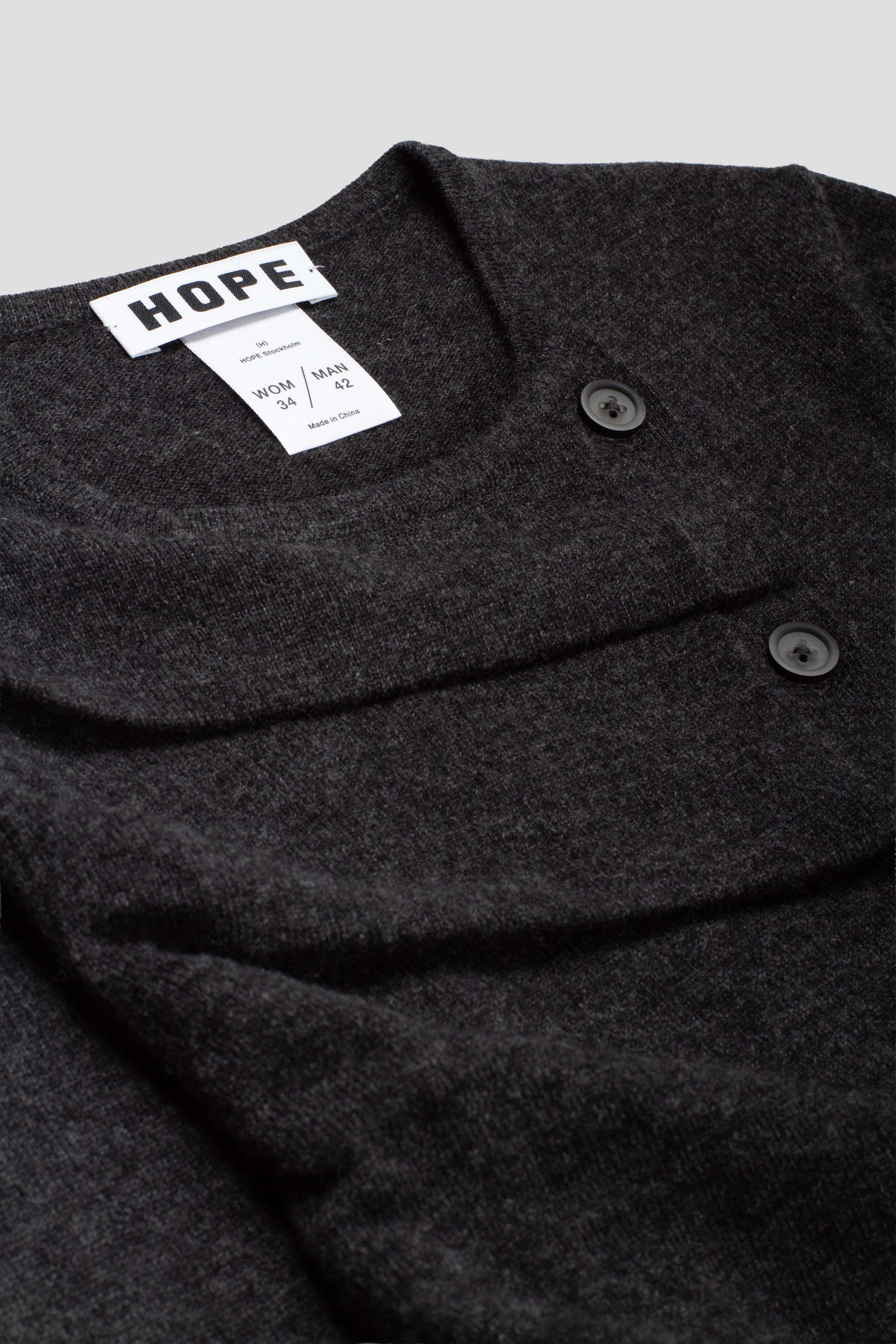 Wave Cardigan Grey Cashmere Blend