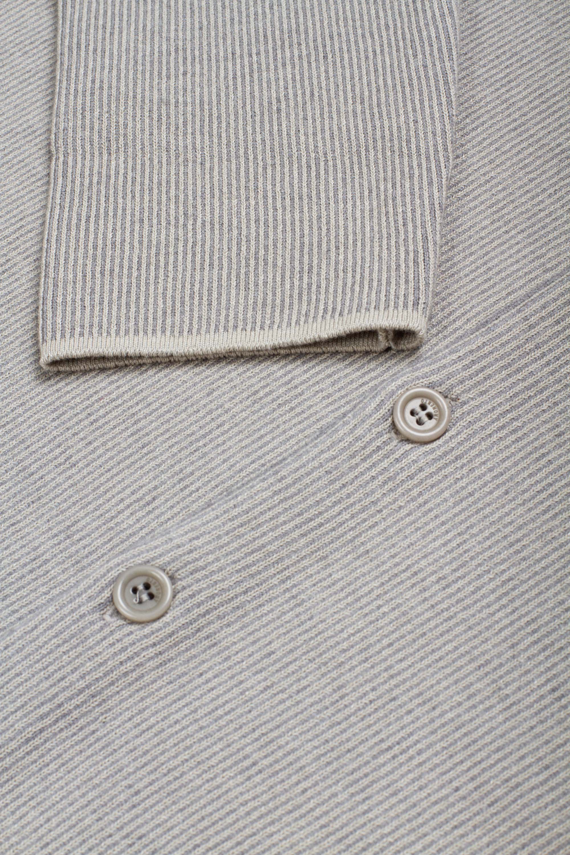 Stripe Button Up Cardigan Grey