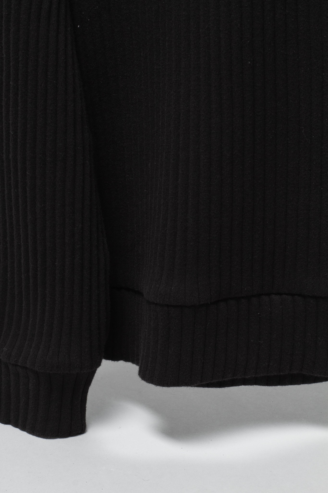 Basic Sweat Fleece Rib Black
