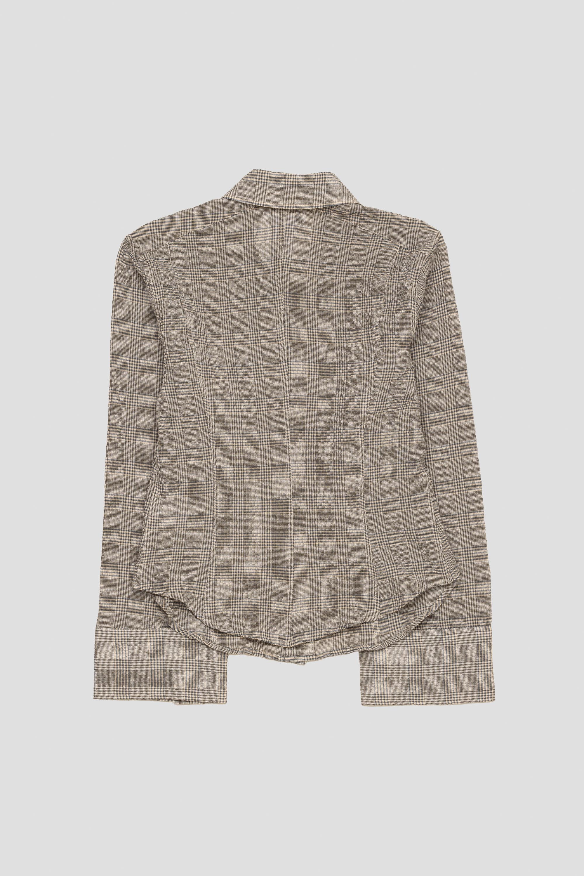 Shape Shirt Crinkled Grey Check