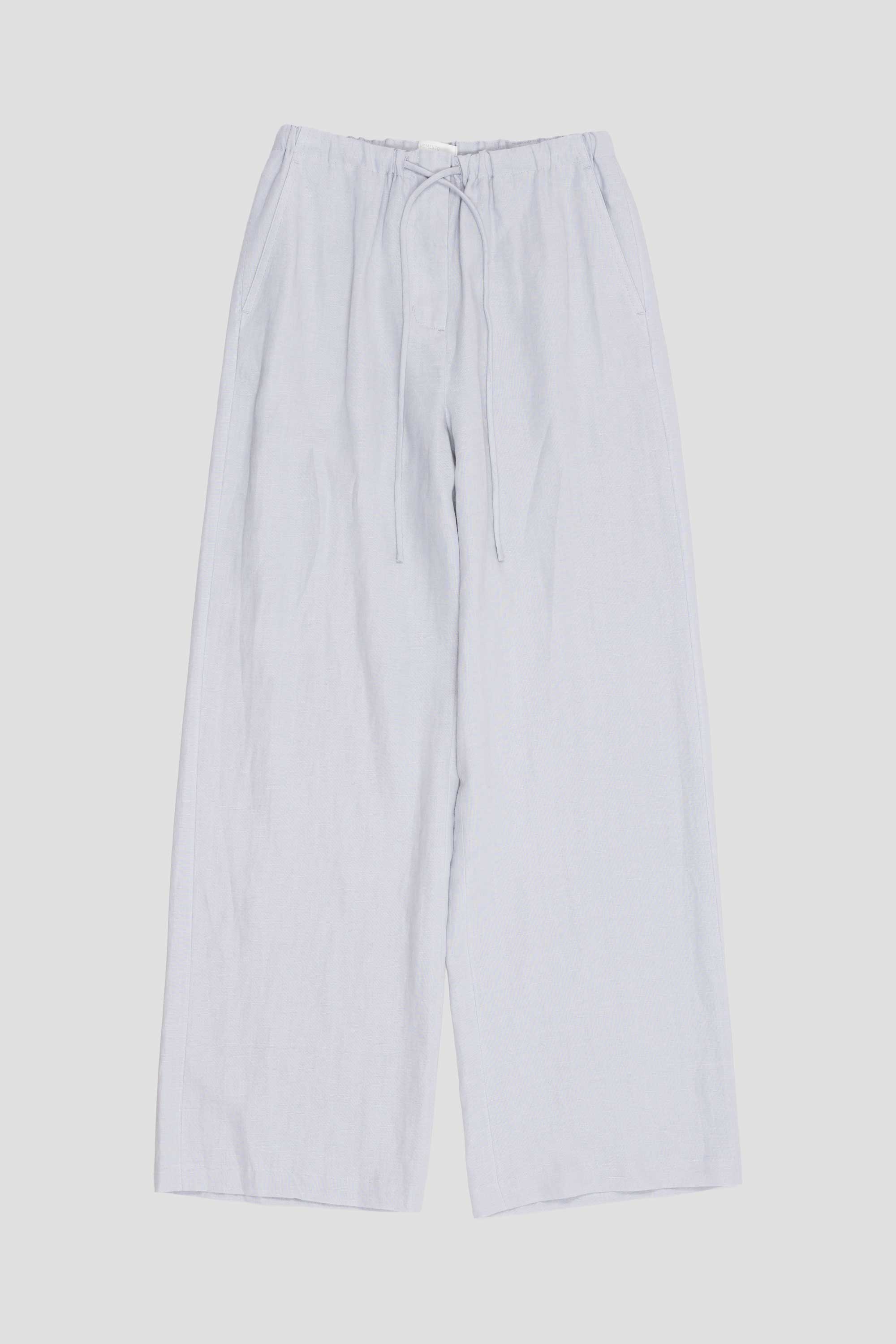 Linen Banding Pants Light Grey