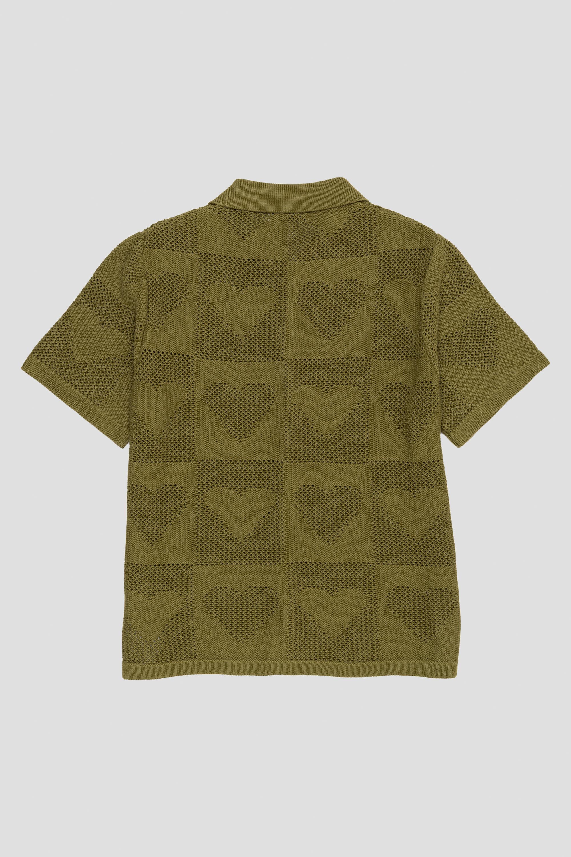 Cupid's Net Knit Shirt Olive