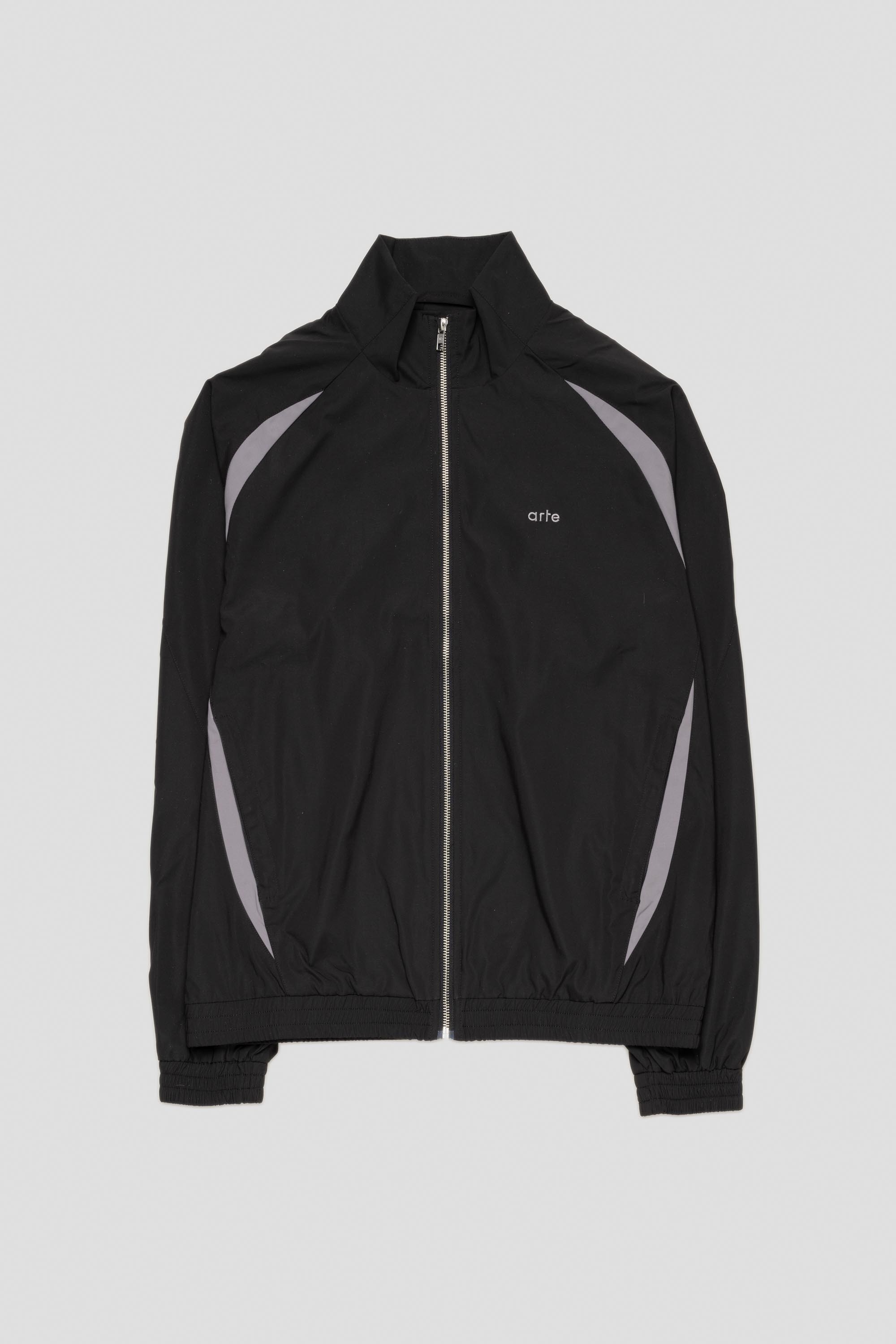 Two-Tone Tracksuit Jacket Black