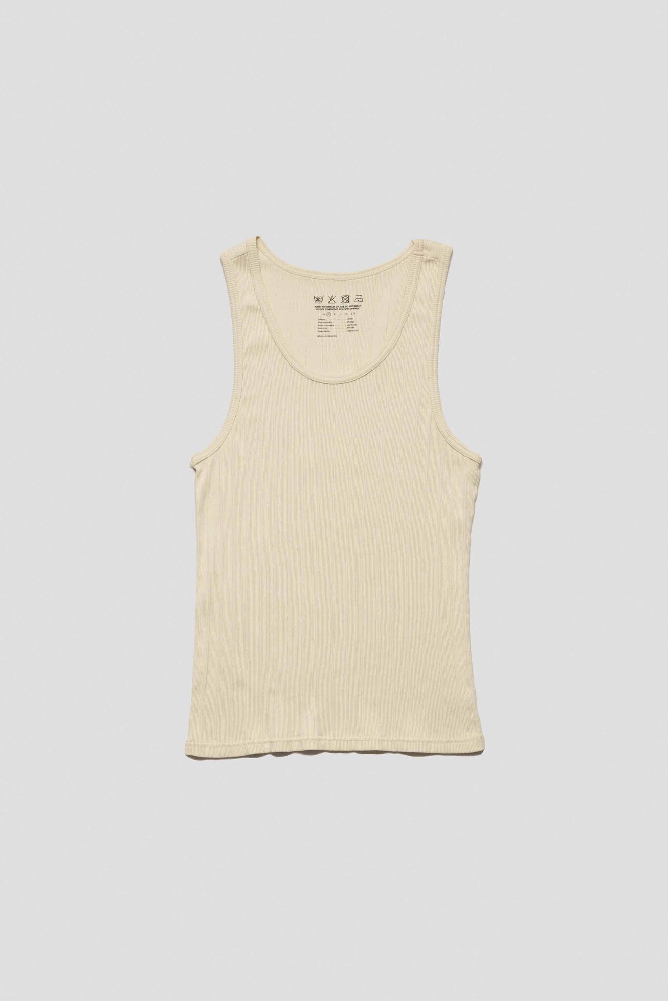 Rib Tank Top Ecru