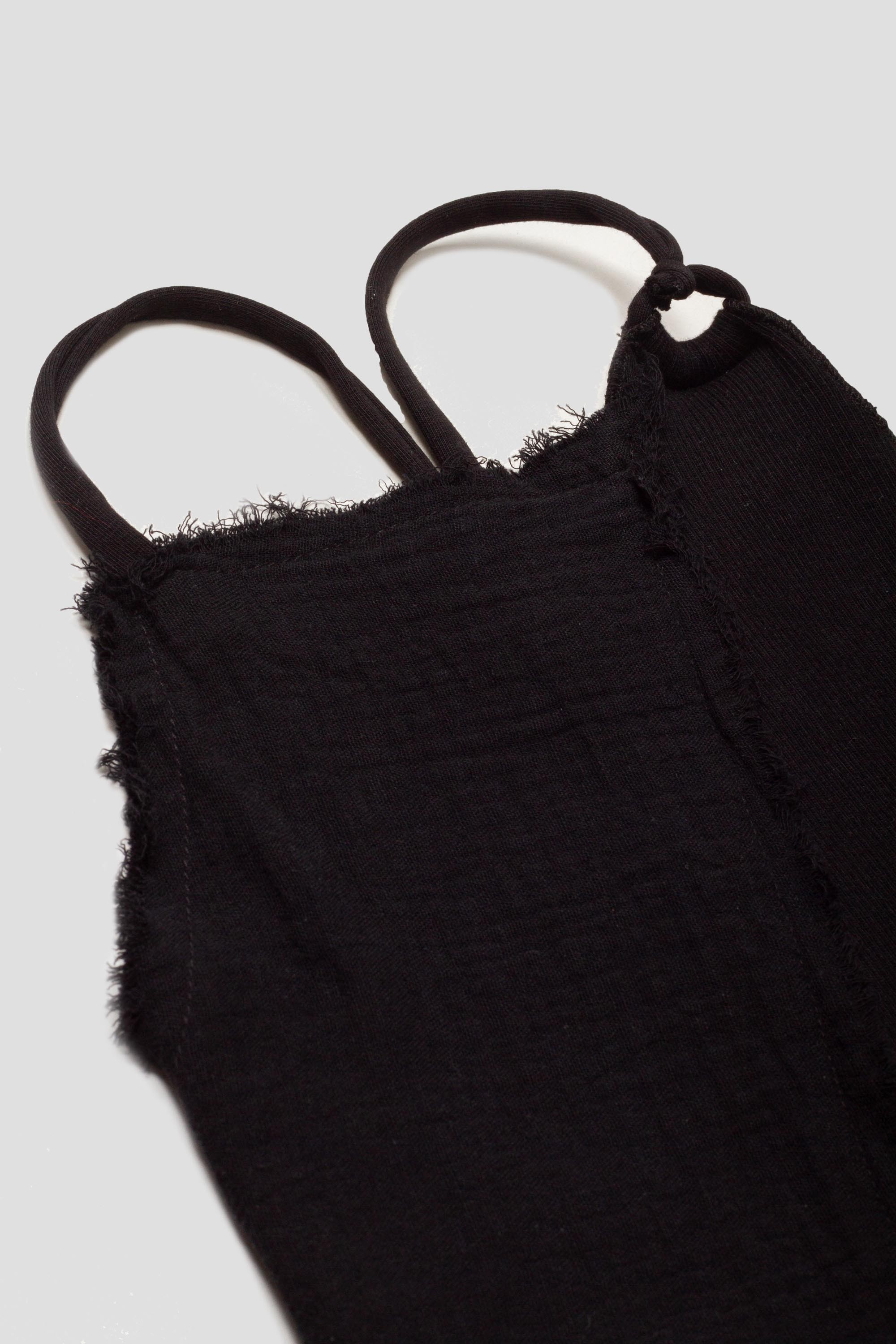 Patched Halter Black