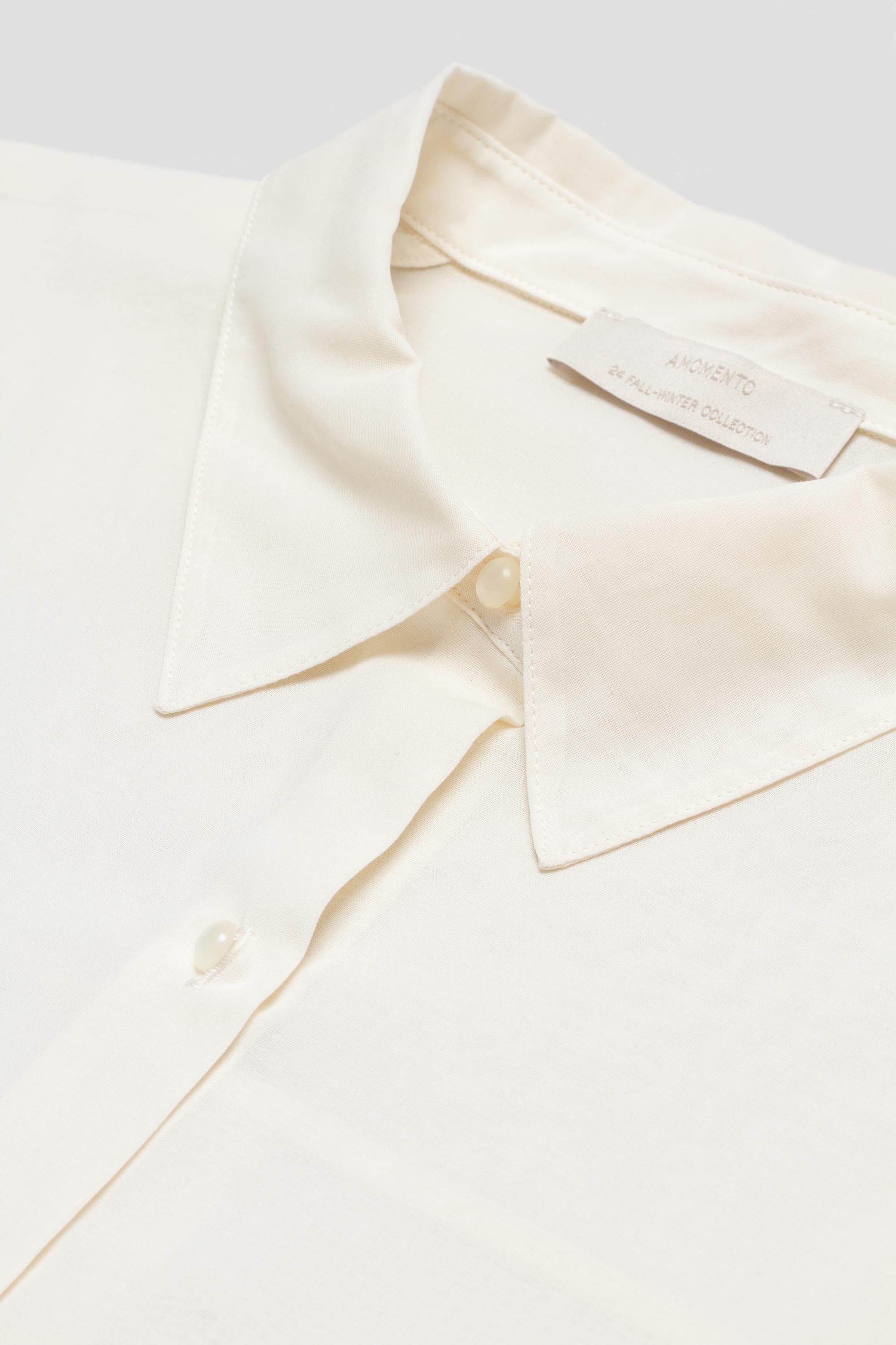 Sheer Cotton Classic Shirt Ivory