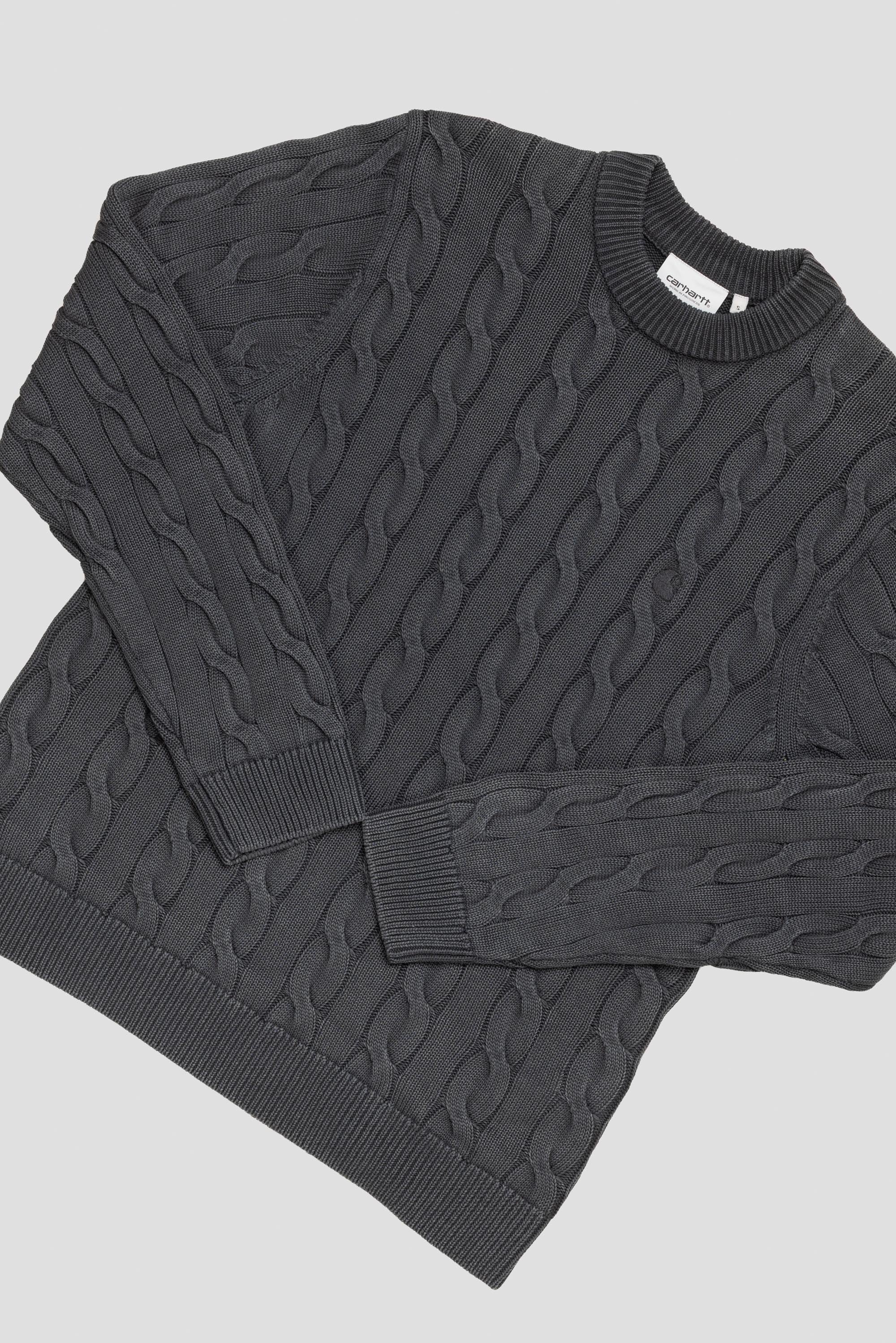 Carter Sweater Black Garment Dyed