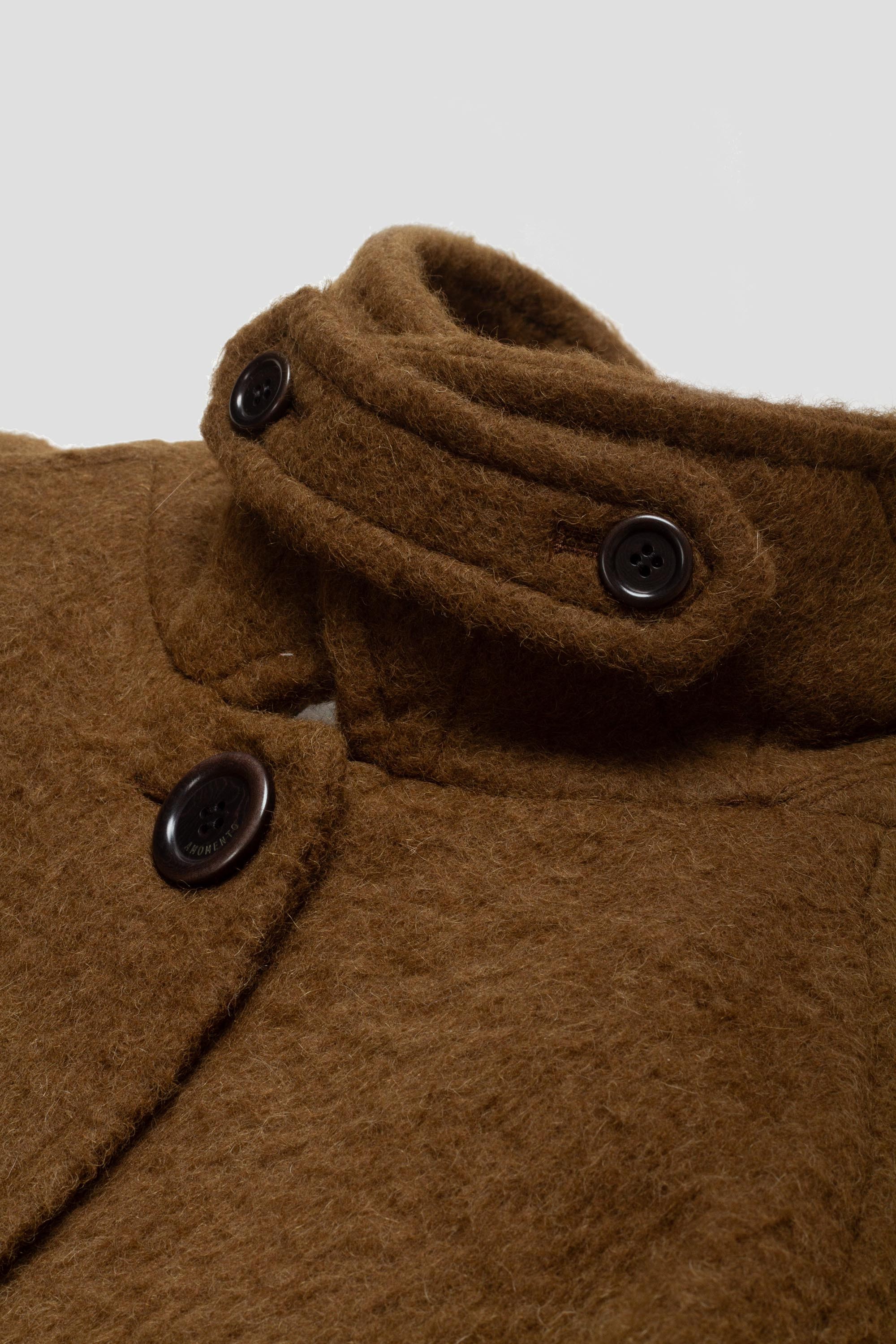 Alpaca Raglan Coat Brown