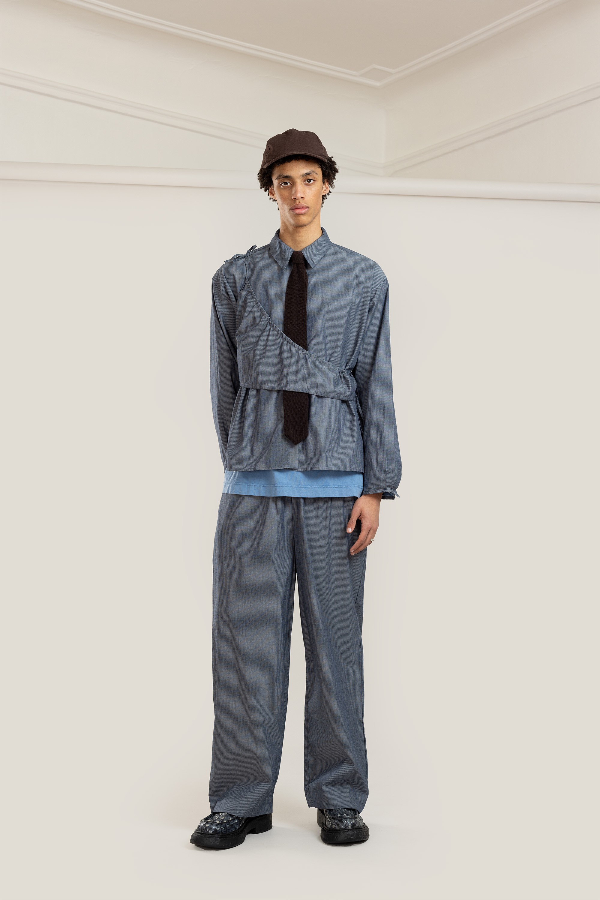 Ease Trousers Blue Pinstripe