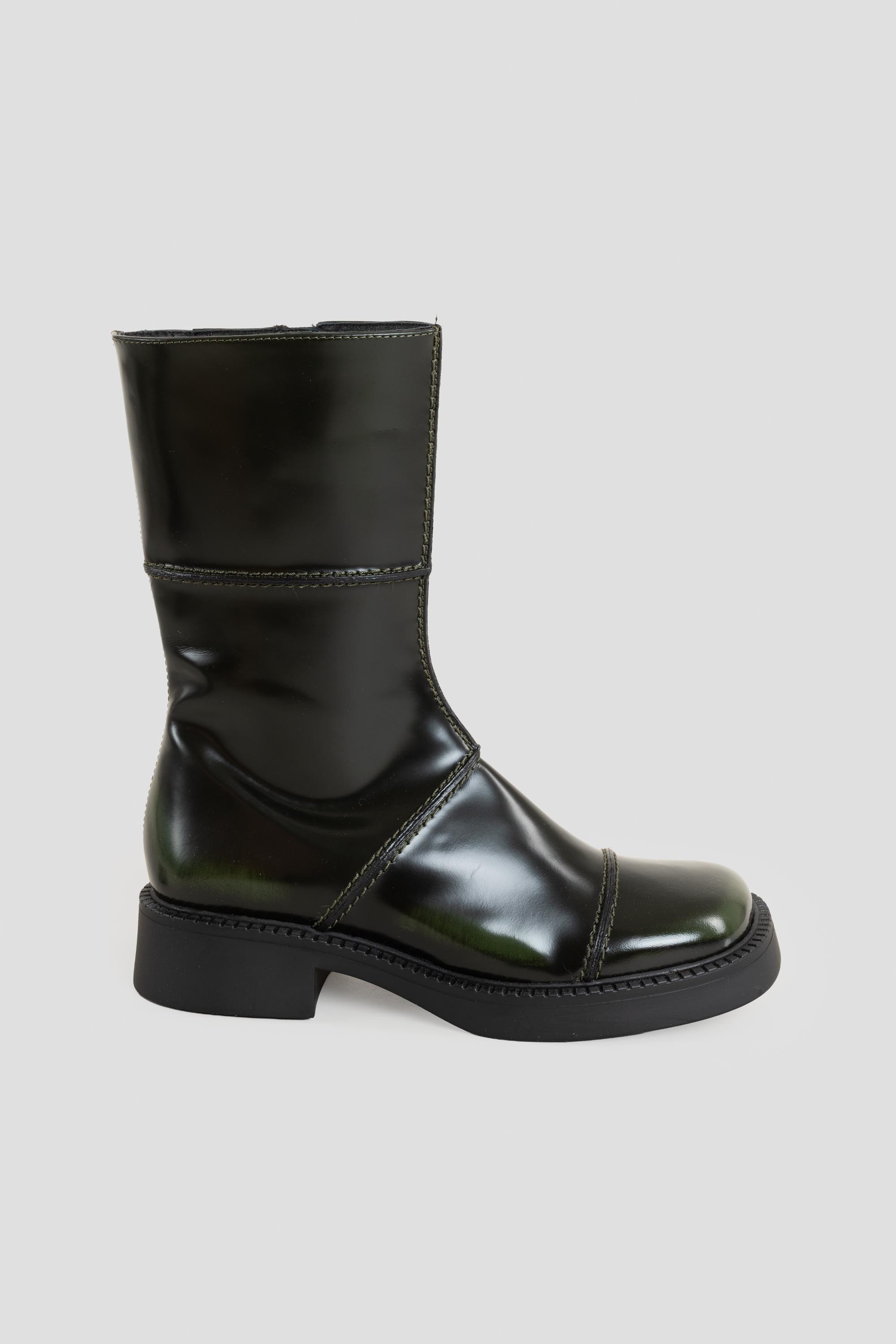 Dahlia Ankle Boots Khaki/Black