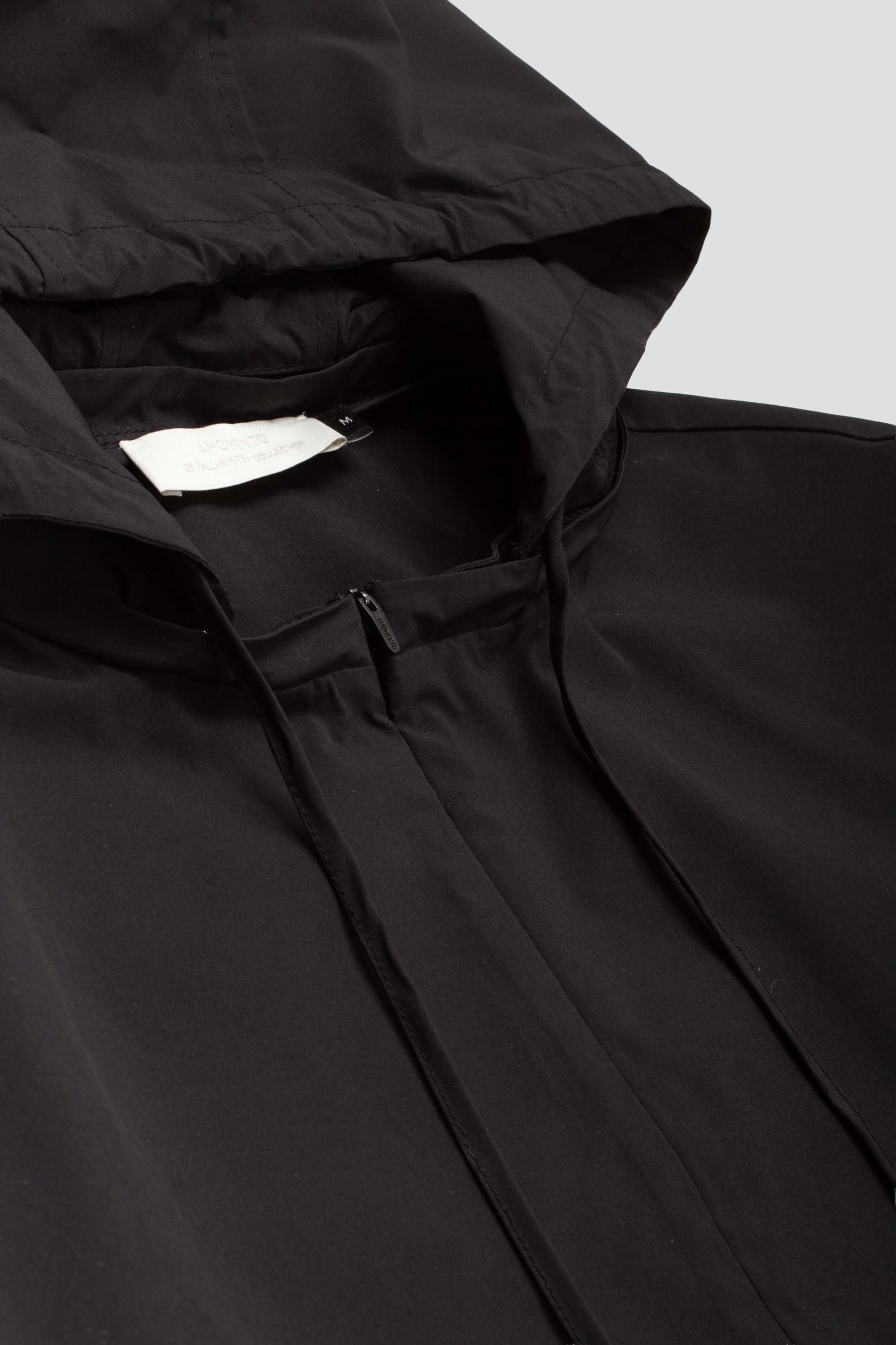 Detachable Hood Shirt Black