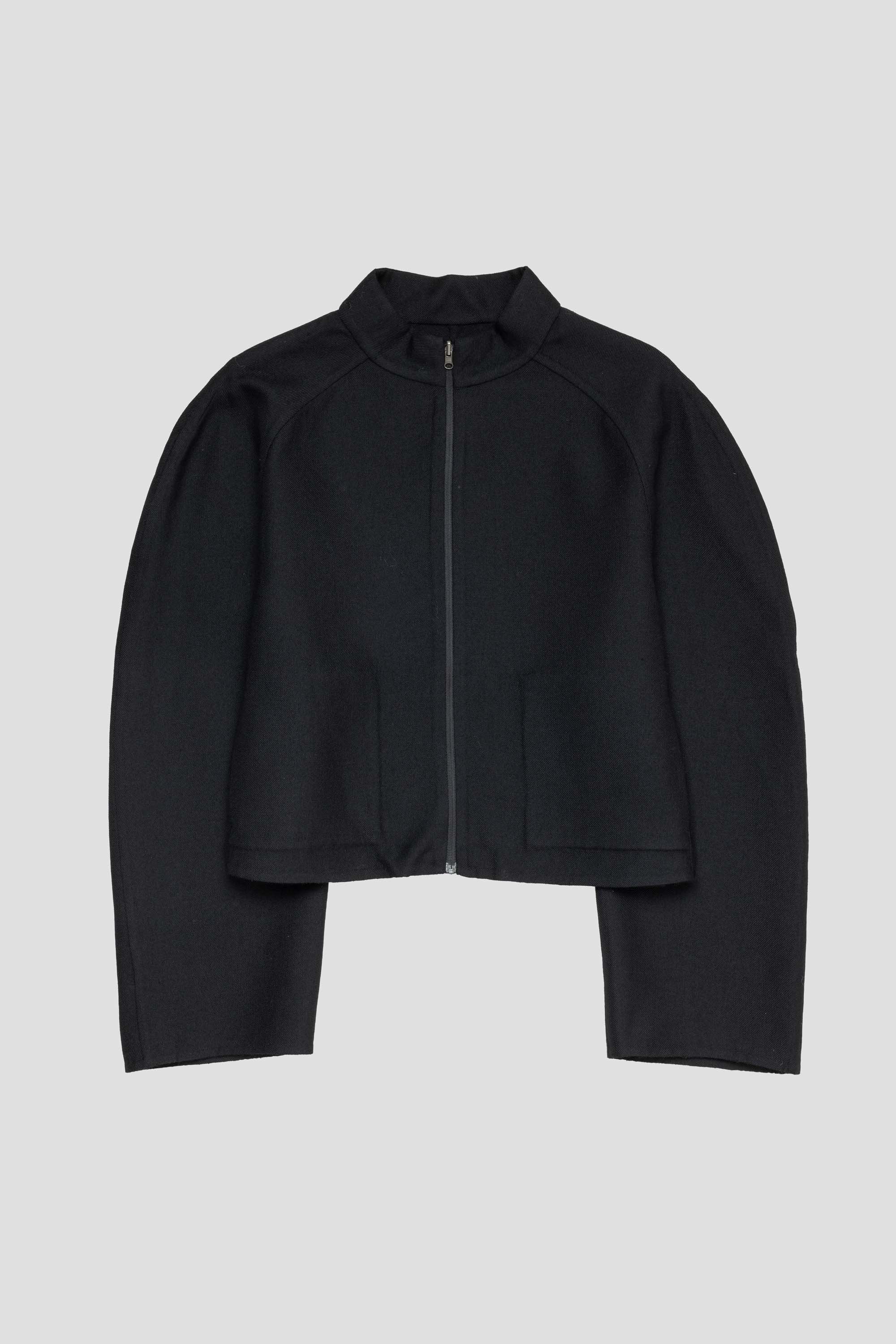 Handmade Raglan Crop Jacket Black