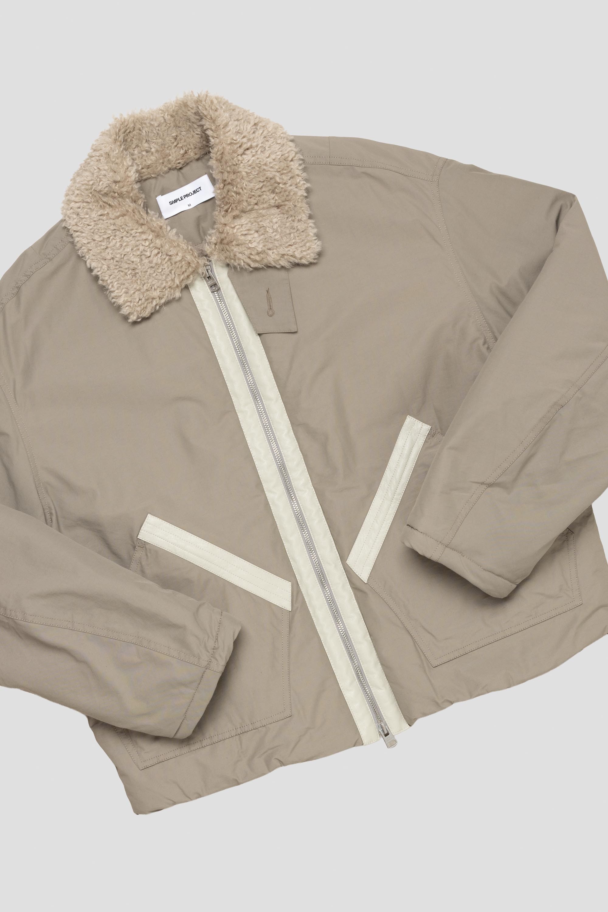 Patchwork Aviator Jacket Olive