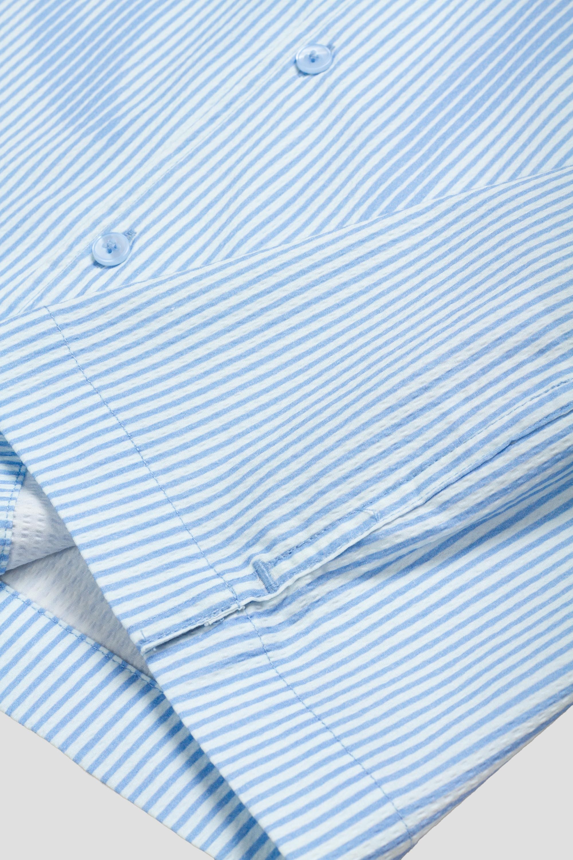 Stripe Sun AOP Camp Shirt Surf Blue