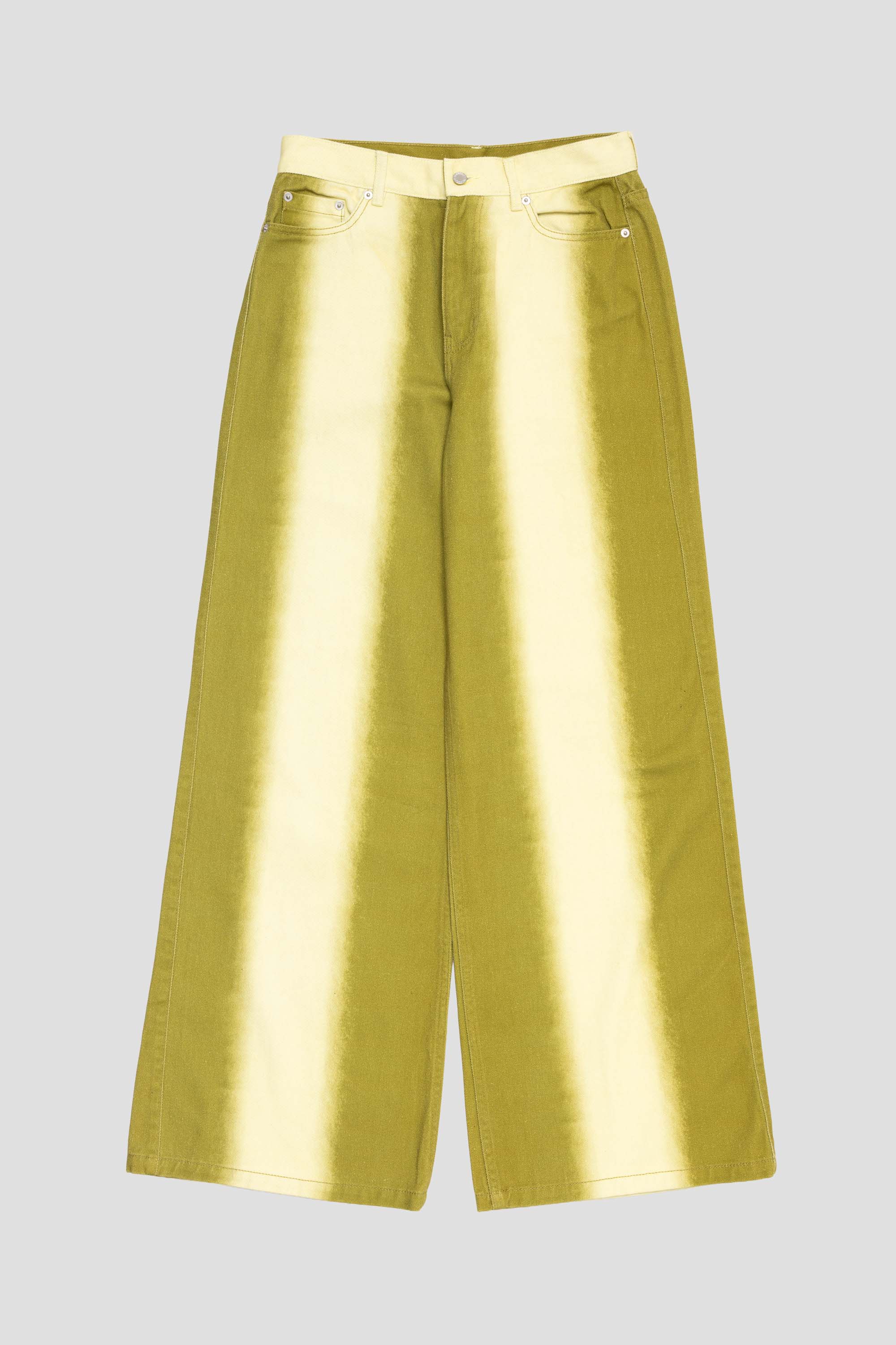 Sprayed Boot Cut Jeans Green